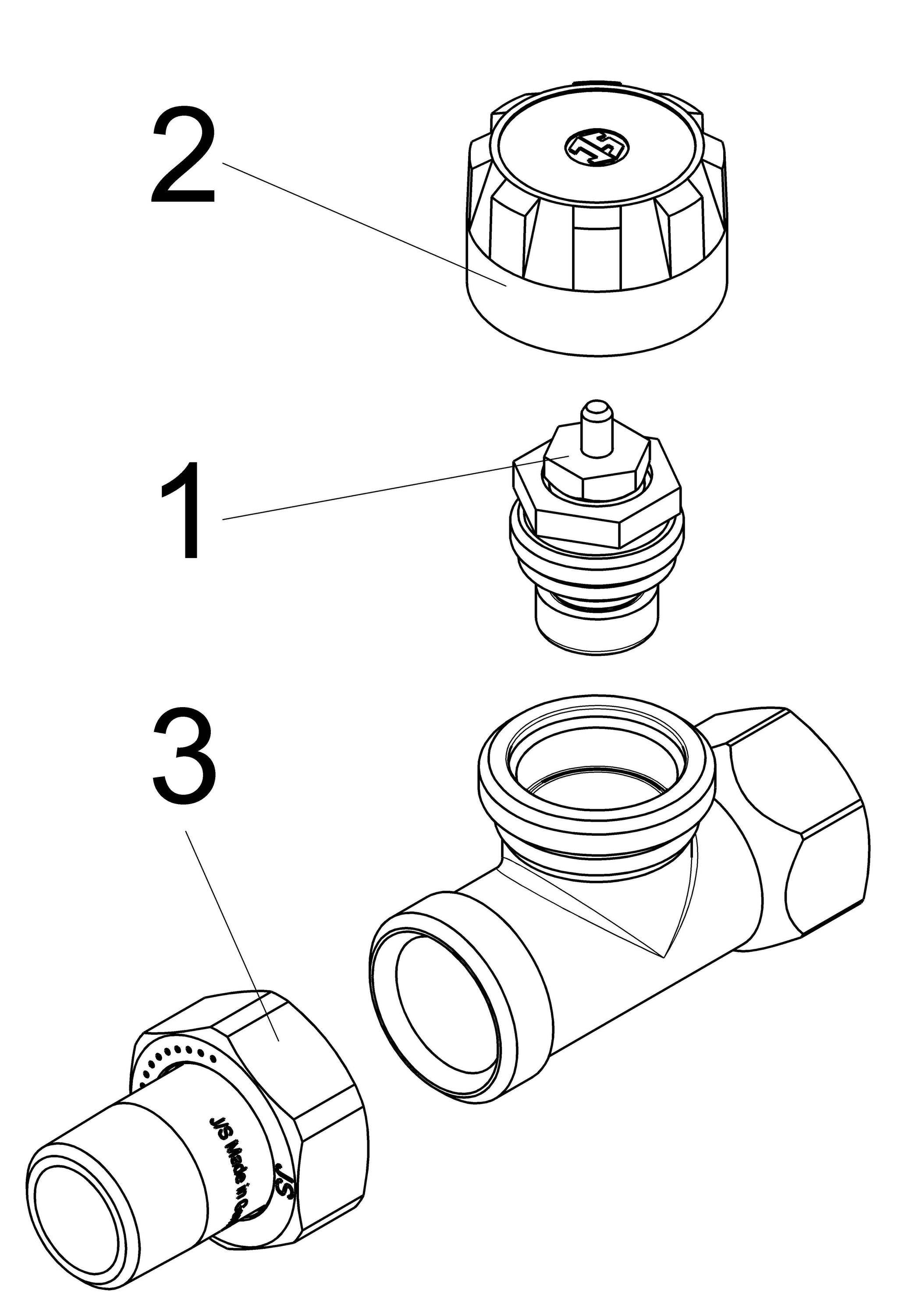Schlösser Armaturen JS THERMOSTATVENTIL STANDARD DURCHGANGSFORM,DN20,3/4",VERN