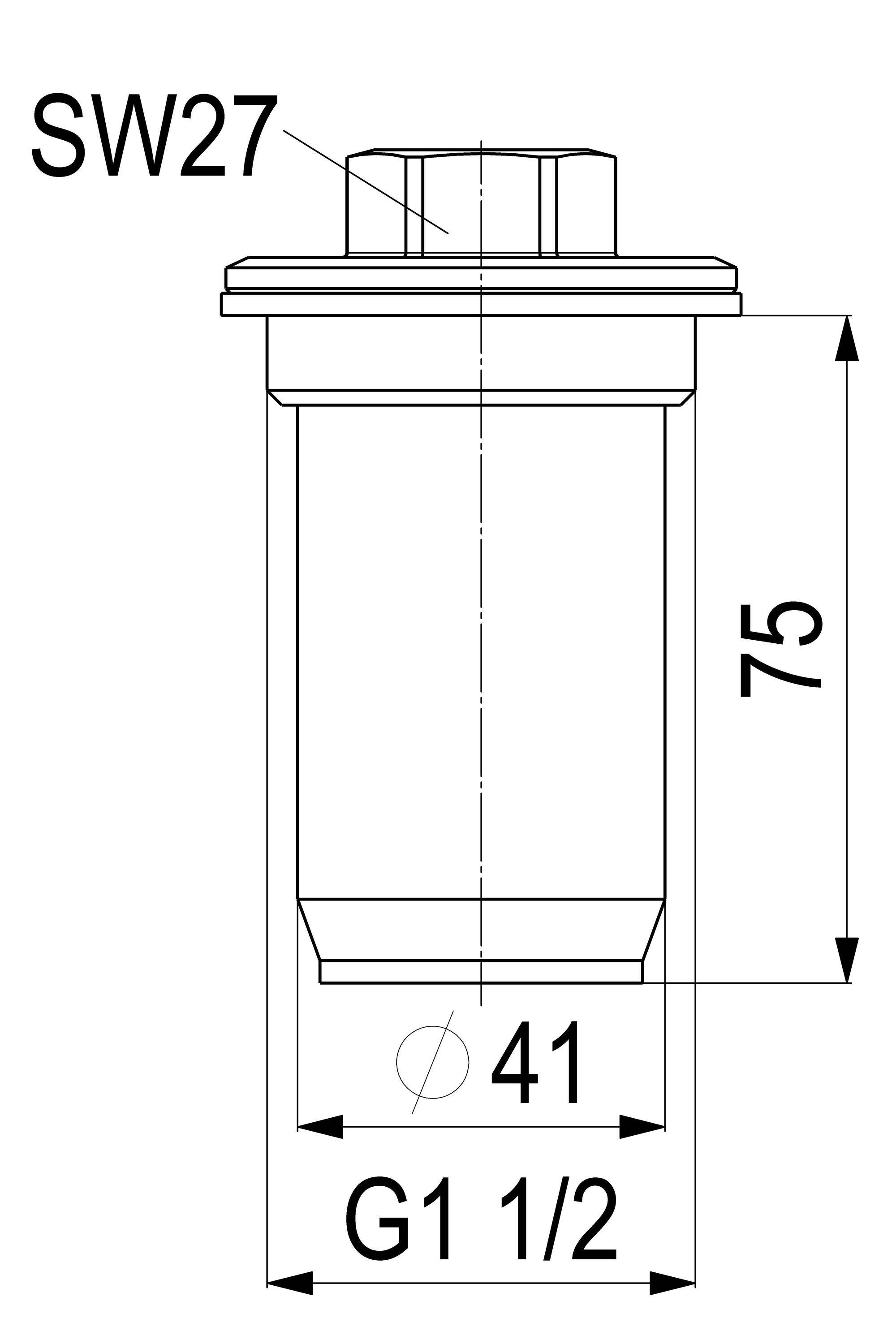 Schlösser Armaturen JS Oberteil mit Schmutzfänger, Feinsieb, DN40, 1 1/2, aus Me