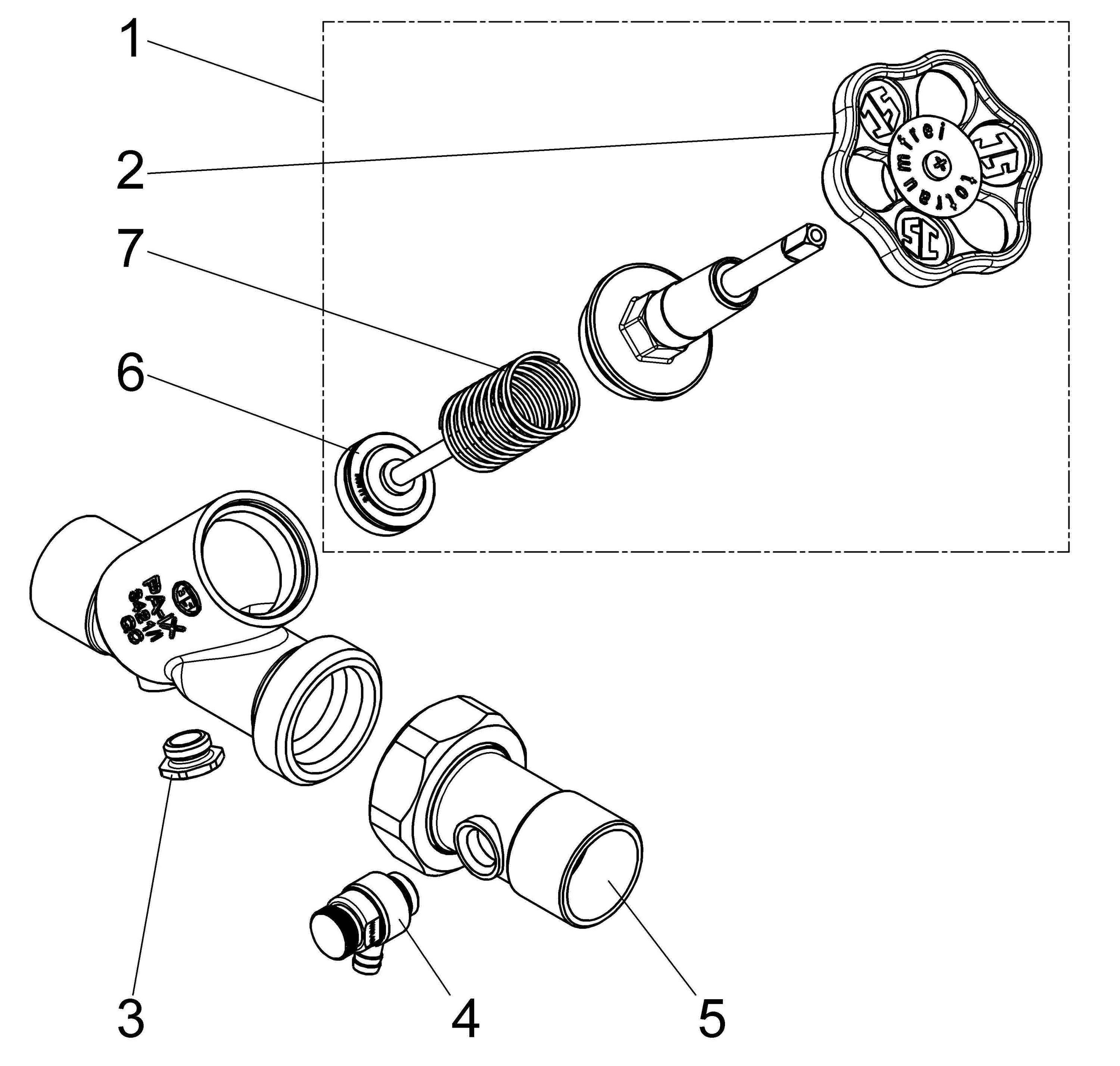 Schlösser Armaturen JS KFR-VENTIL,M.ENTL.IN VSB AUSG. STEIG.SPINDEL,DN50,LOET 54