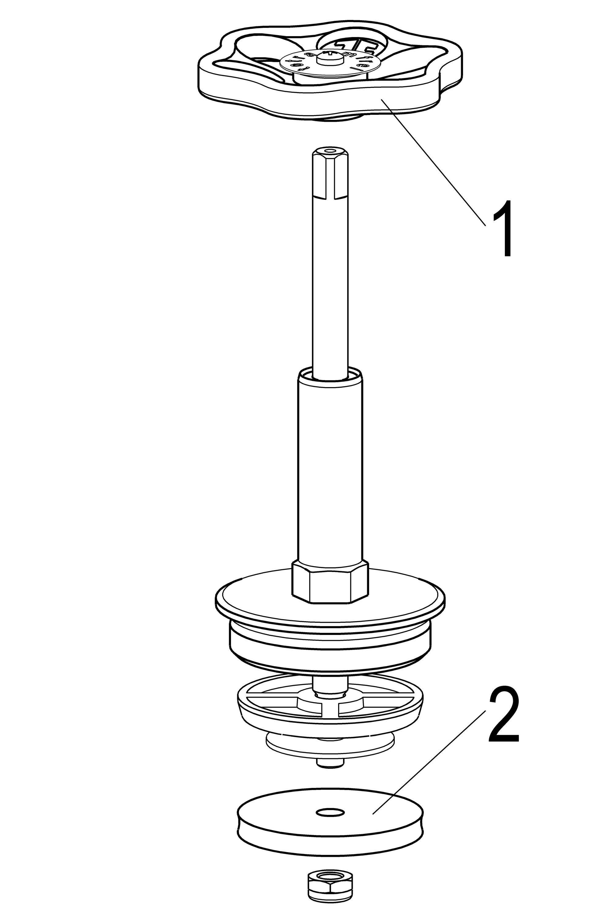 Schlösser Armaturen JS FETTKAMMER-OT F.FREISTROMVENT. DIN3502,STEIG.SP.,DN50,2",