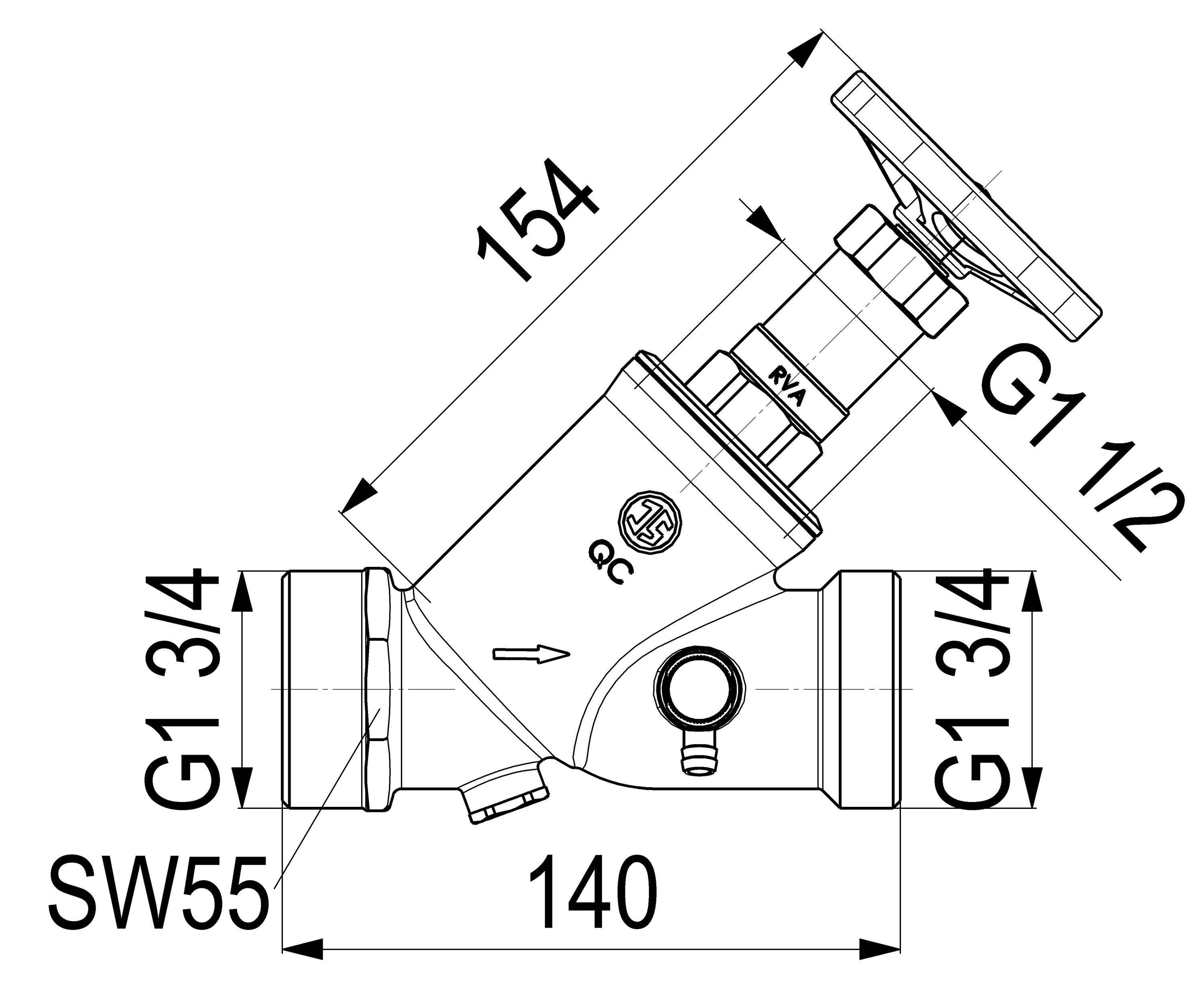Schlösser Armaturen JS KFR-VENTIL,AUSSENGEWINDE MULTI M.ENTL.,N.ST.SP,DN40,AG1 3
