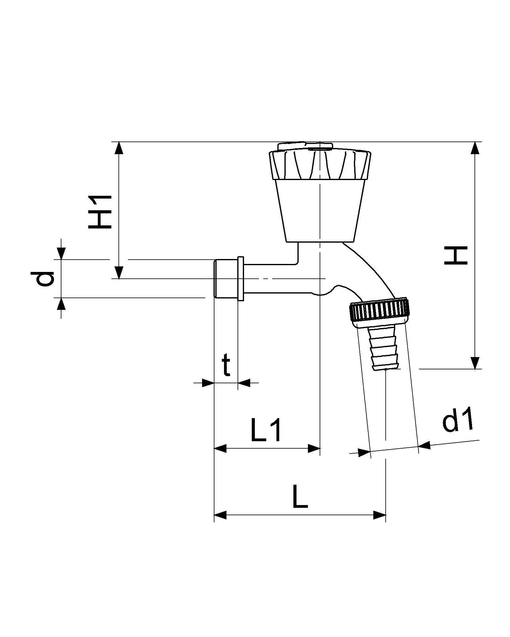 Schlösser Armaturen JS AUSLAUFVENTIL,ABSCHLIESSBAR M. SV,DN15,POLIERT CHROM,GRIF