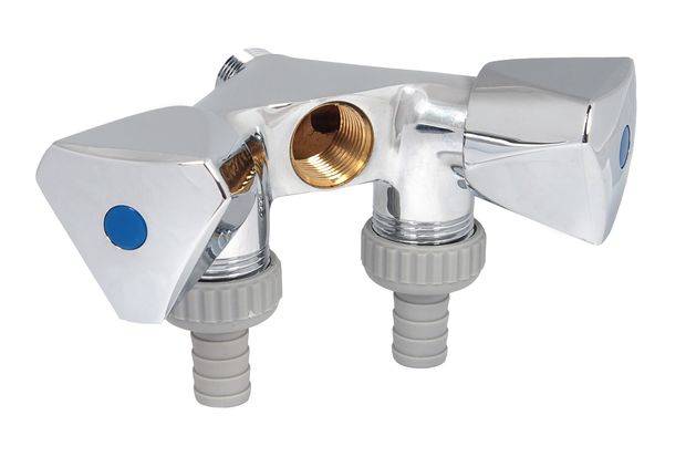 Schlösser Armaturen JS WASCHGERAETE-DOPPELVENTIL, SV 3-KT.GR,M.IG1/2",DN15,1/2",