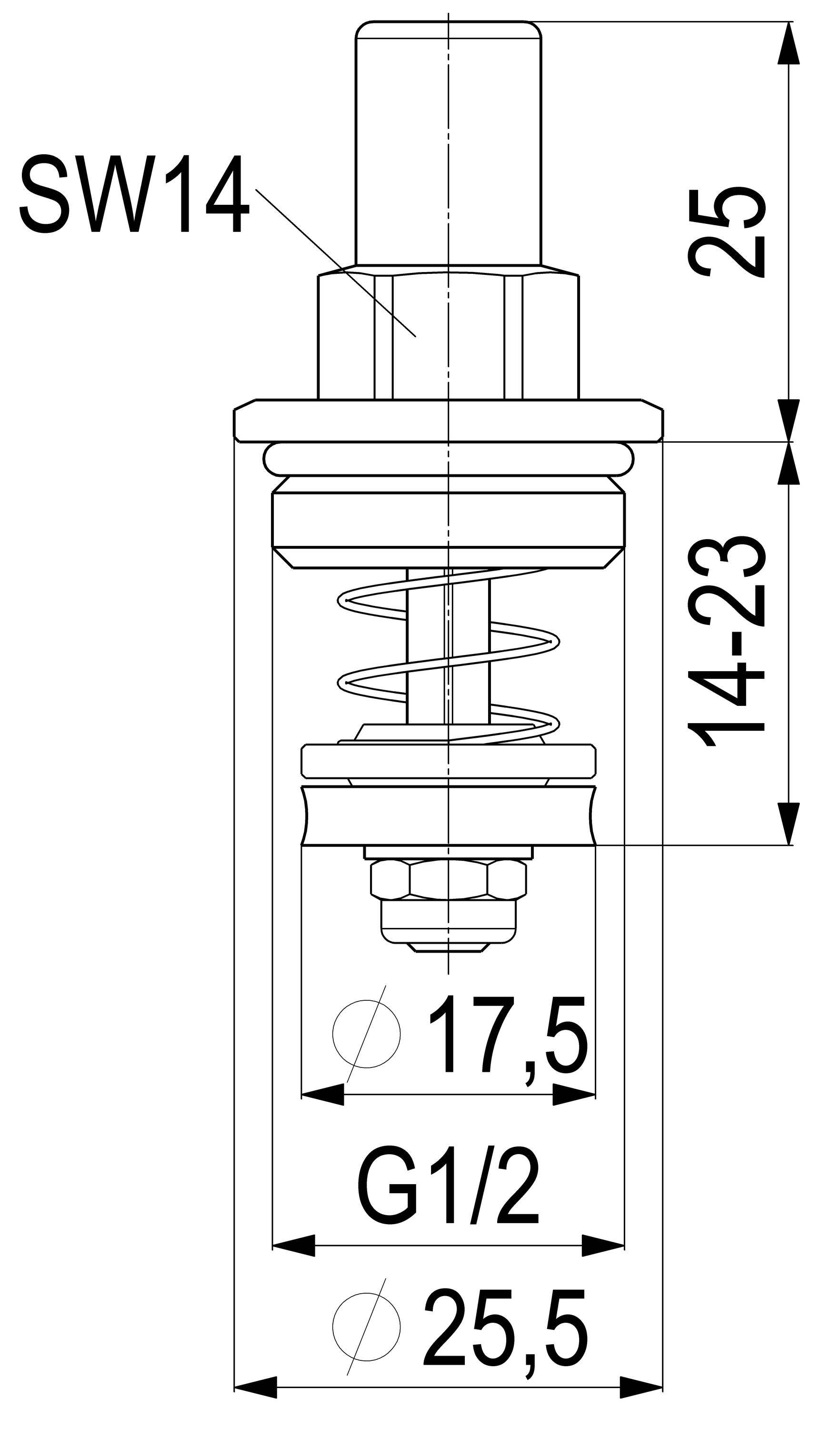 Schlösser Armaturen JS OBERTEIL F. RUECKSCHLAGVENTIL DN15,1/2",MESSING,EPDM 7659