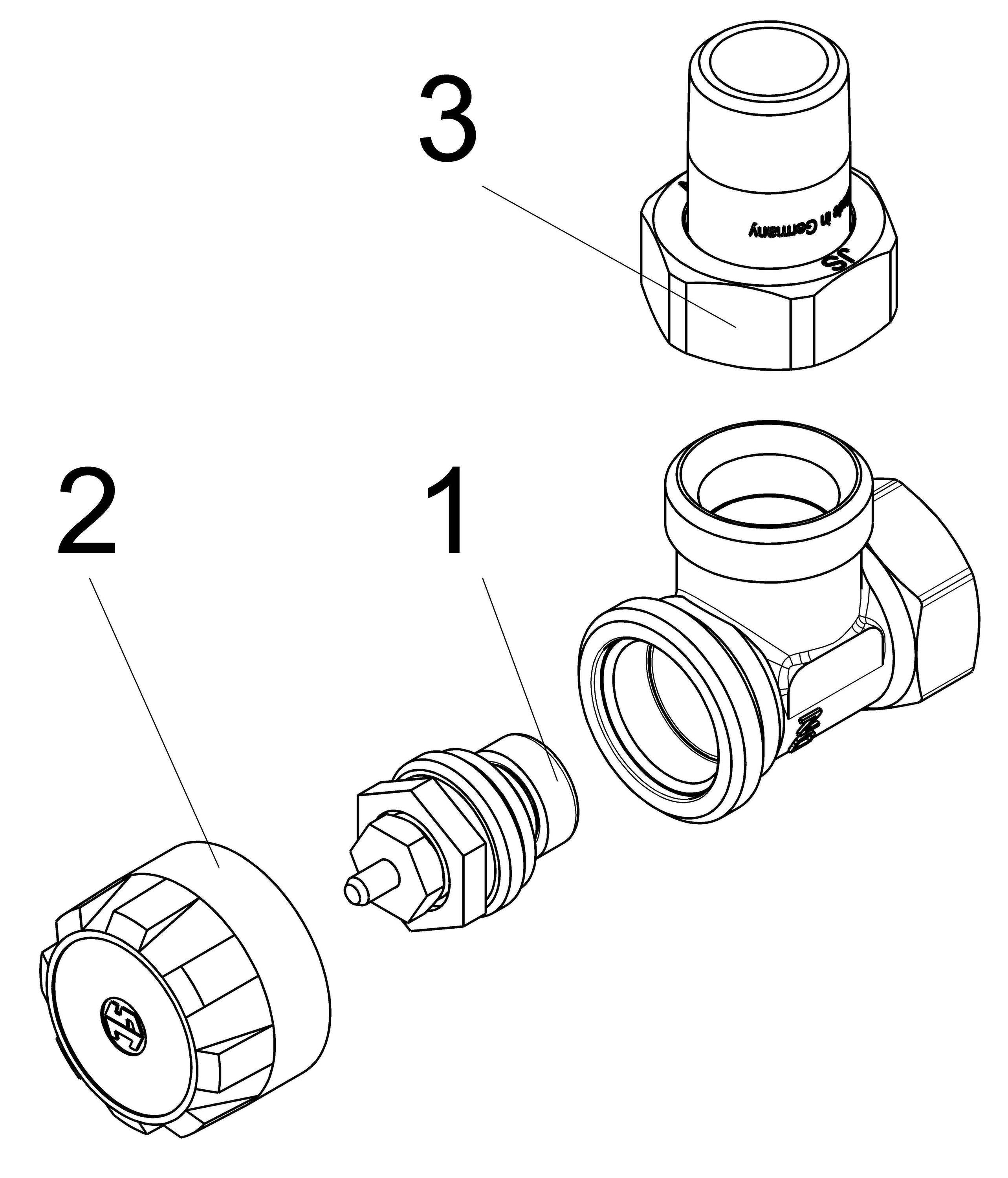 Schlösser Armaturen JS THERMOSTATVENTIL STANDARD ECKFORM,DN15,1/2",VERNICKELT