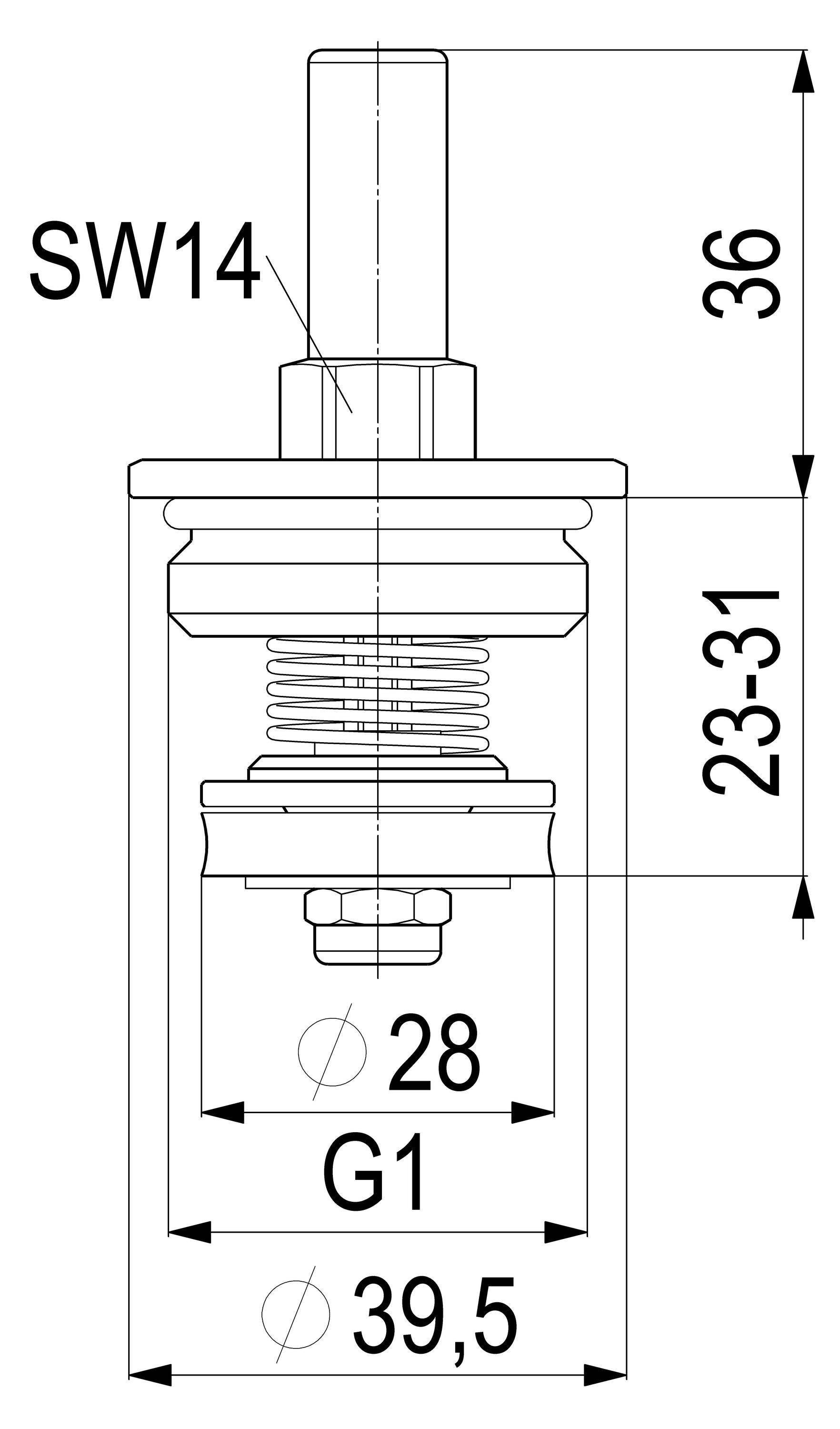 Schlösser Armaturen JS OBERTEIL F. RUECKSCHLAGVENTIL DN25,1",MESSING,EPDM 765898