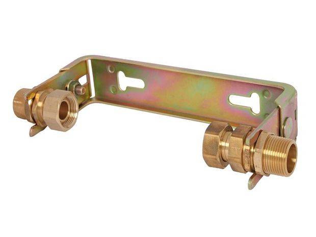 Schlösser Armaturen JS Wasserzähler-Einbaubügel waagerecht verstellbar 1 1/4"x1 1/4" verzinkt