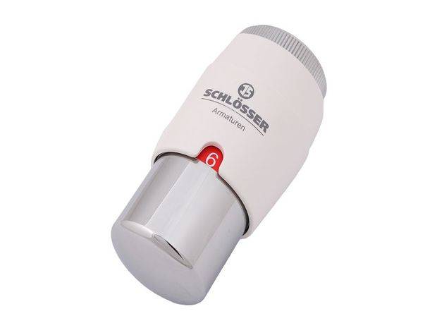 Schlösser Armaturen JS THERMOSTATKOPF CONTROL 2, DN15 1/2",KOPF CHROM,SOCKEL WEI