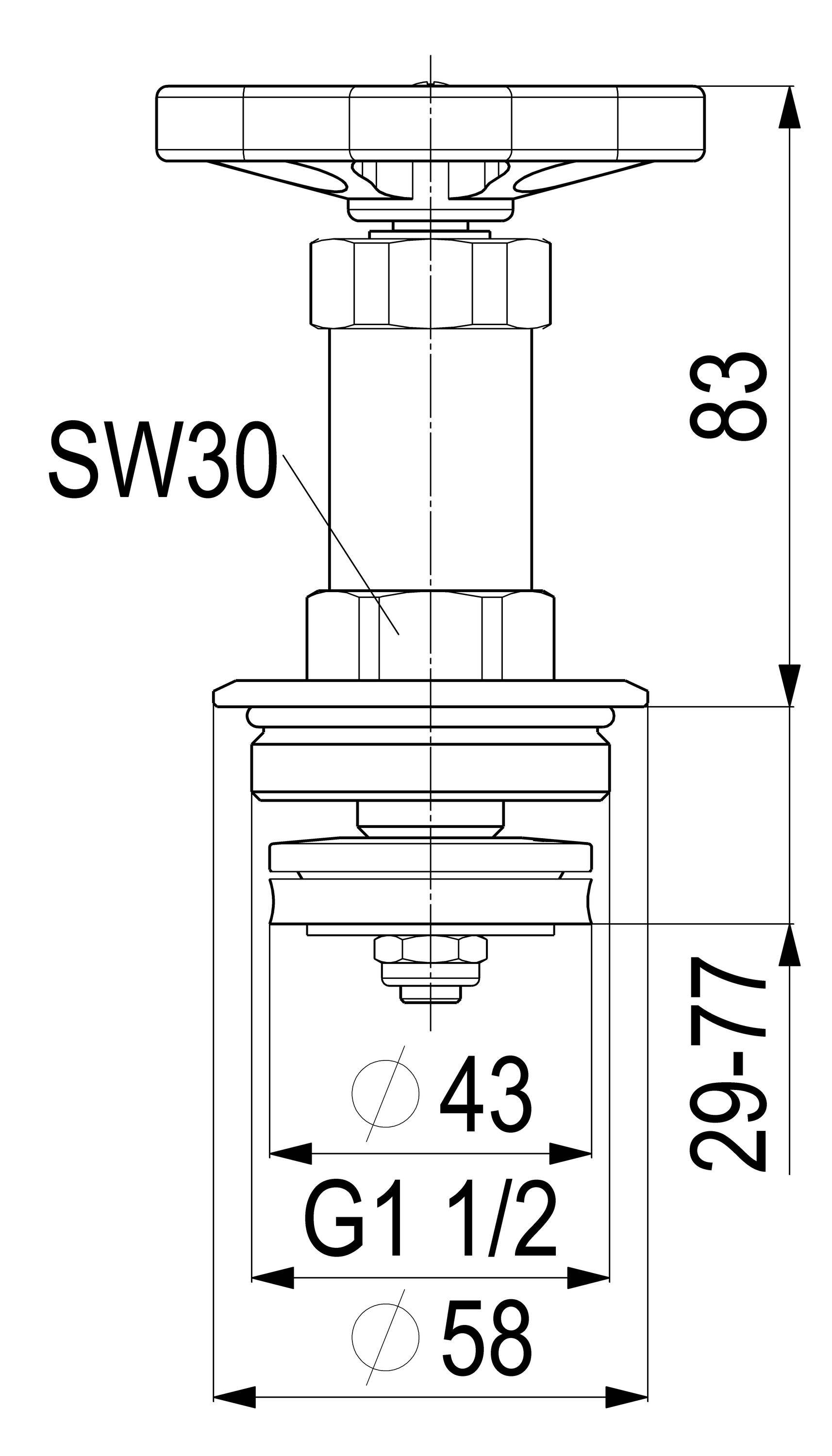Schlösser Armaturen JS FETTKAMMER-OT F.FREISTROMVENT. DIN3502,N.ST.SP.,DN40,1 1/
