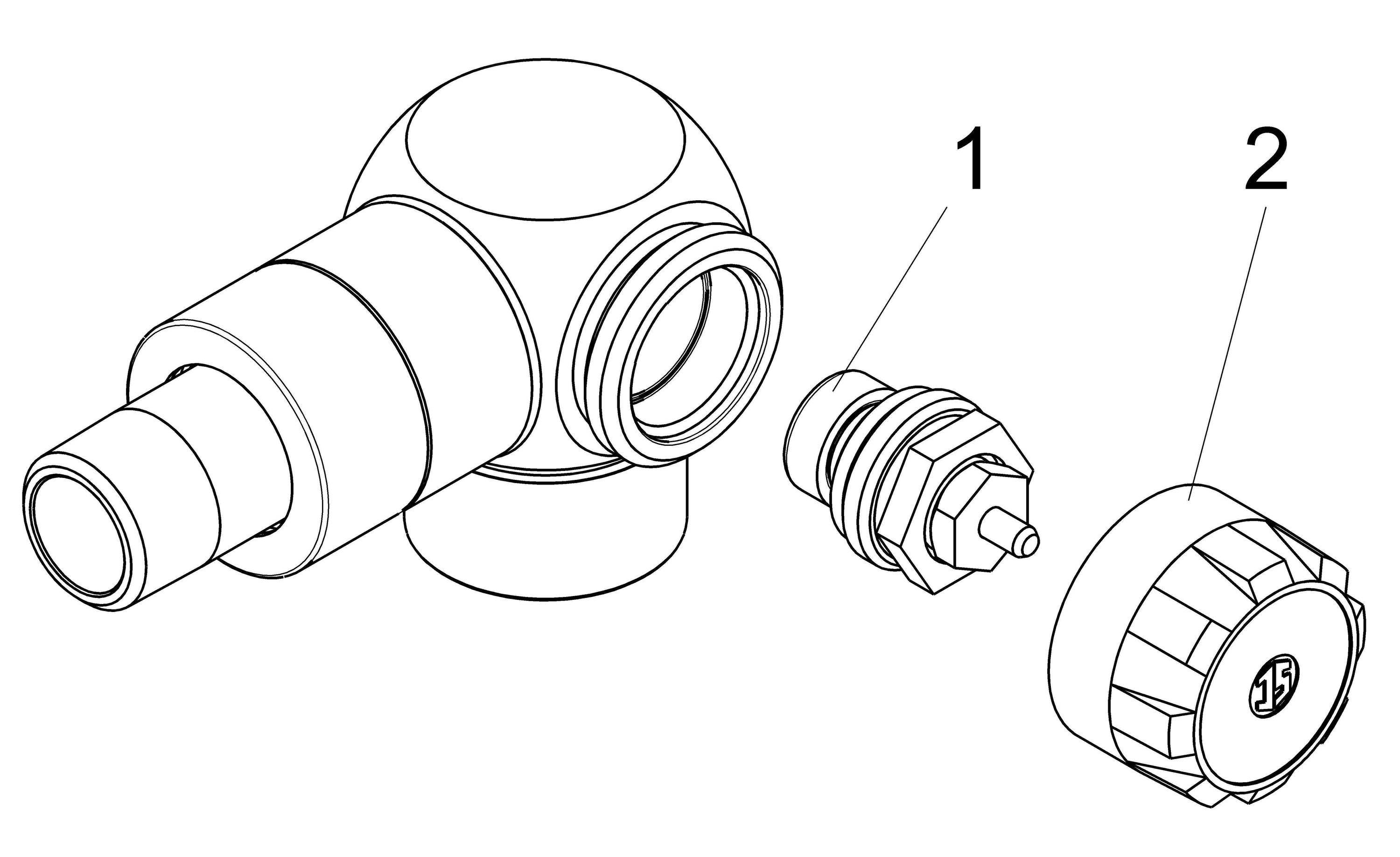 Schlösser Armaturen JS THERMOSTATVENTIL WINKELECKFORM ANSCHL.RECHTS,DN15,1/2",RE