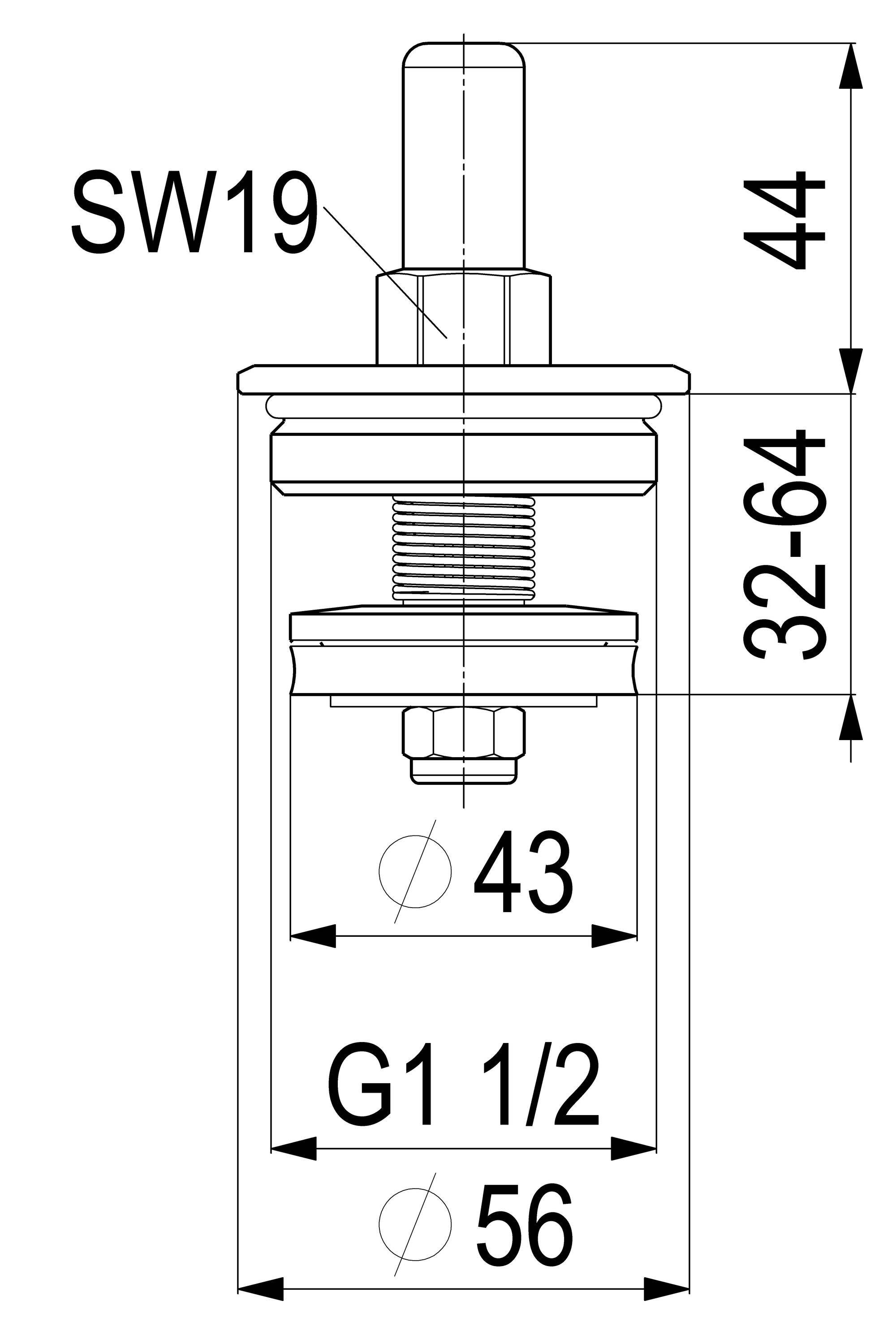 Schlösser Armaturen JS OBERTEIL F. RUECKSCHLAGVENTIL DN40,1 1/2",MESSING,EPDM 76