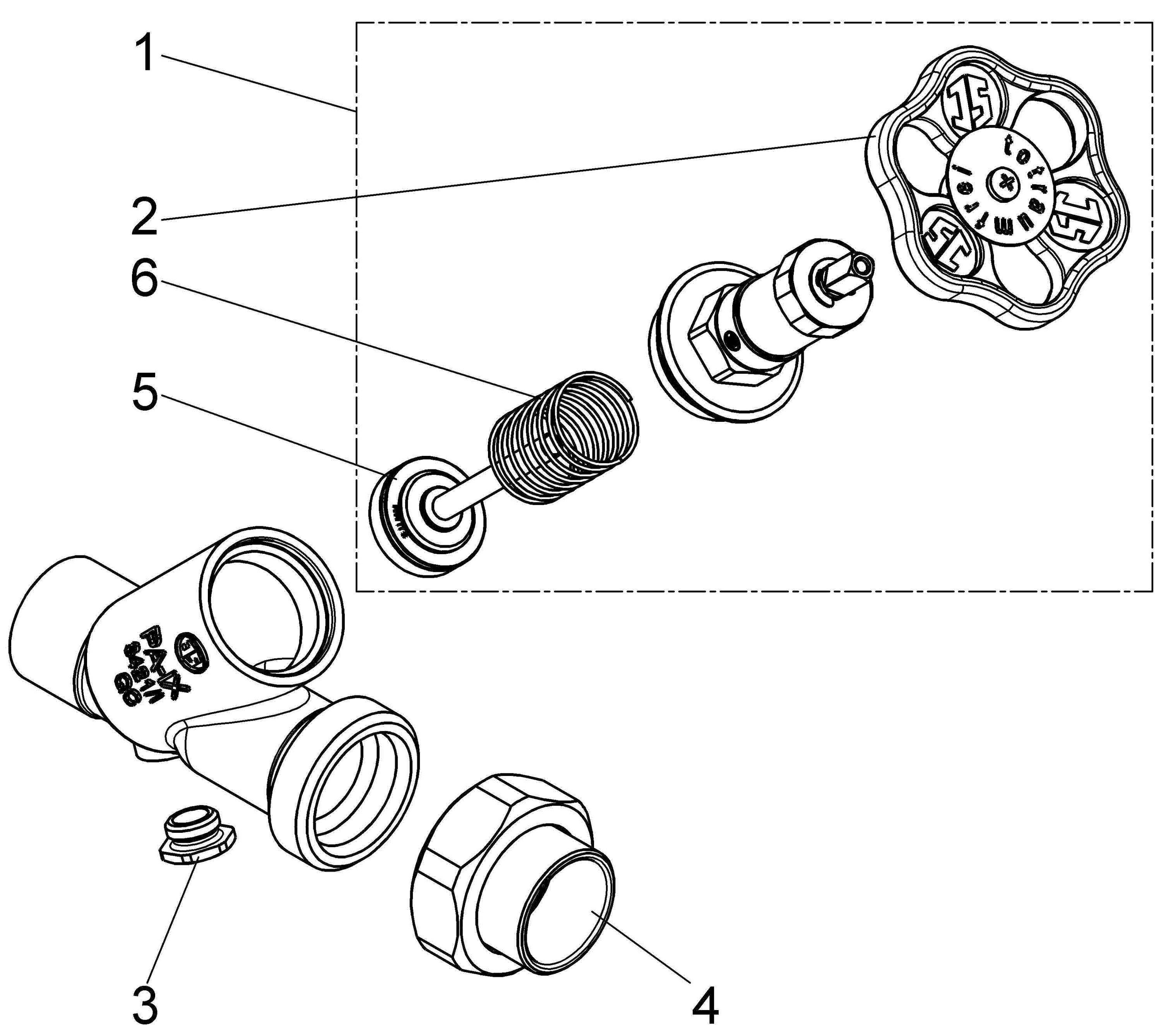 Schlösser Armaturen JS KFR-VENTIL,O.ENTL.,AUSG.LOETV. N.STEIG.SPINDEL,DN32,LOET