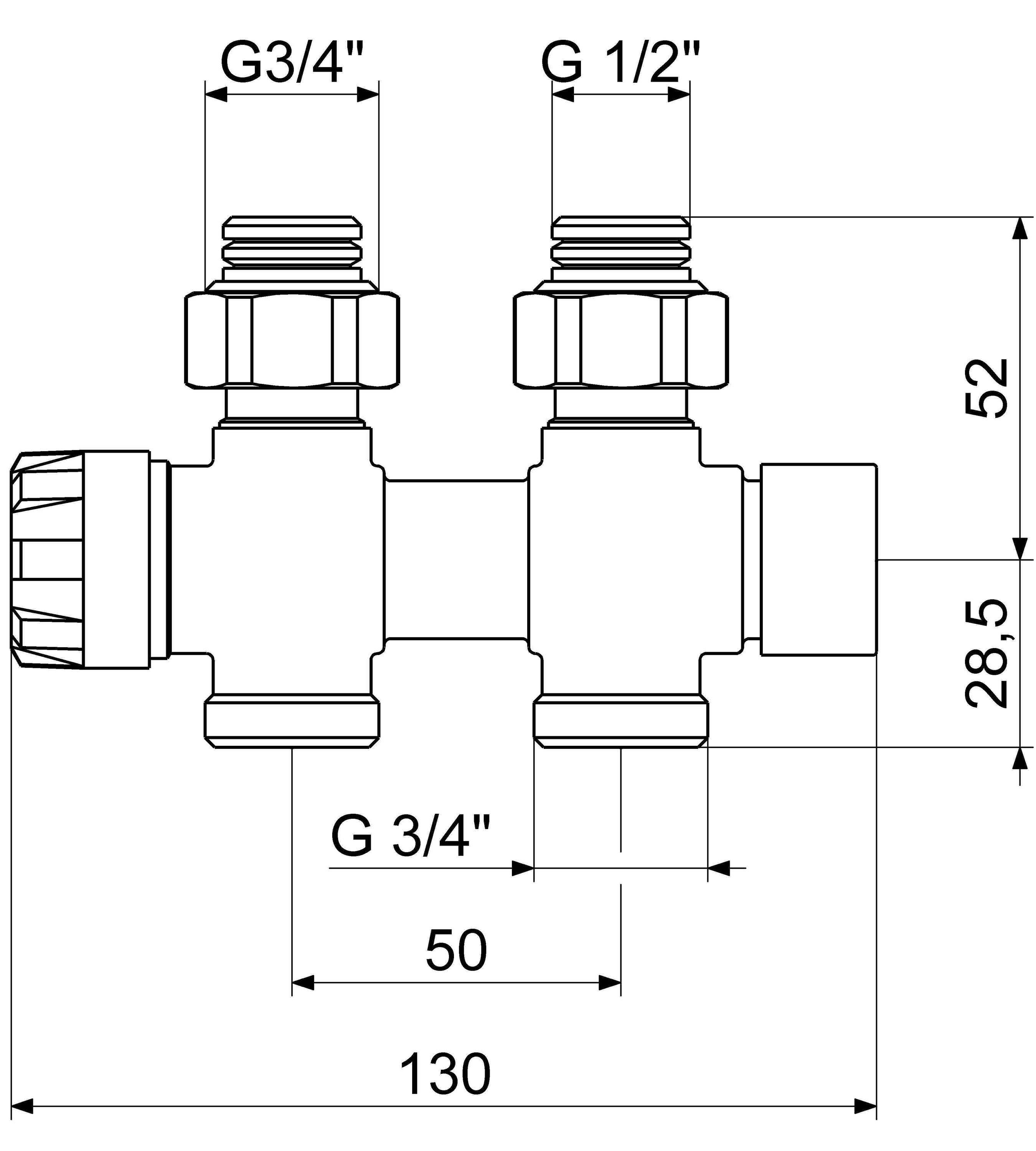 Schlösser Armaturen JS DUOPLEX KOMBIARMATUR,VOREINST. ENTLEERB,DG-F,DN15,1/2",VA