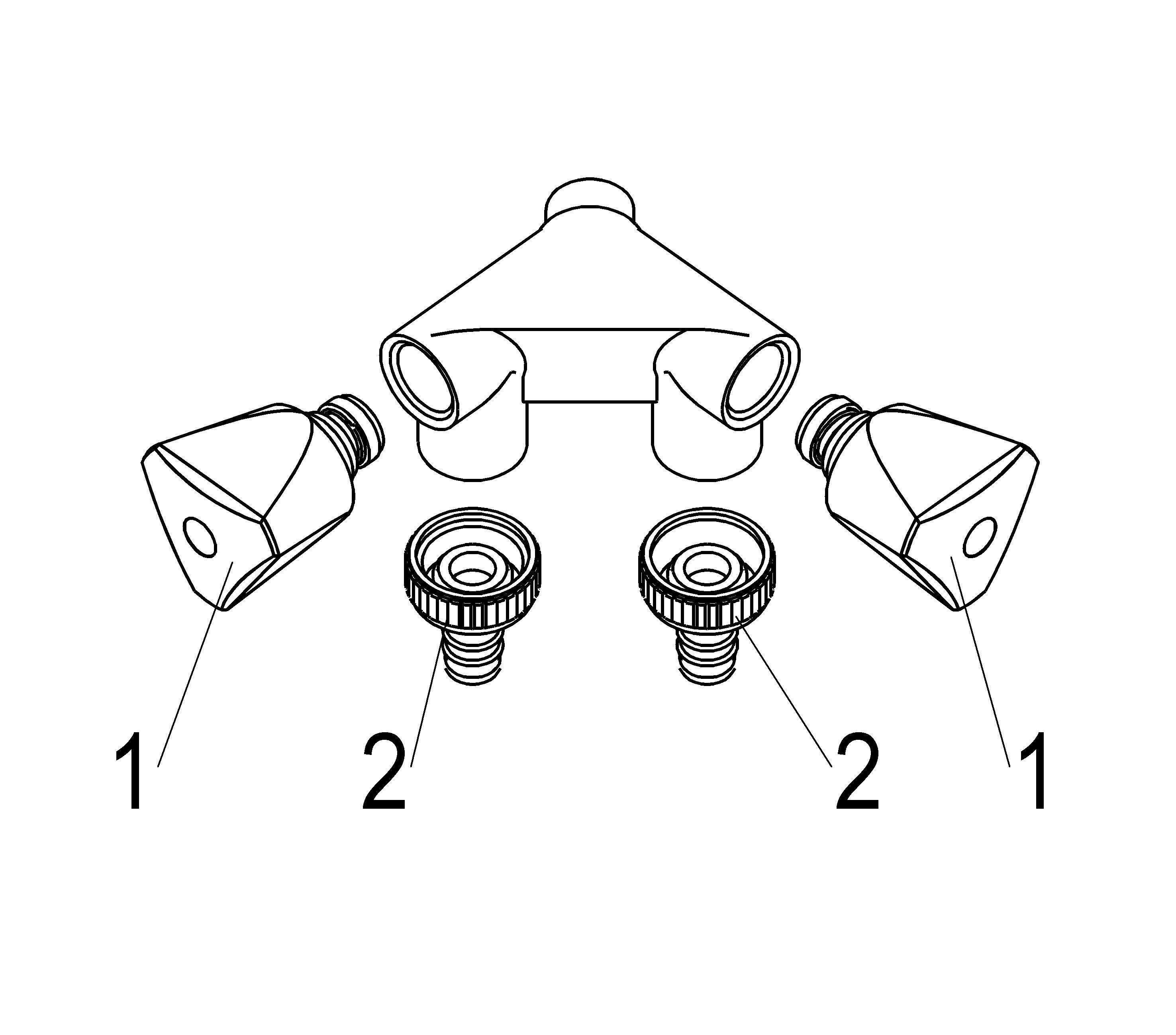 Schlösser Armaturen JS WASCHGERAETE-DOPPELVENTIL, SV 3-KT.GR,O.IG1/2",DN15,1/2",
