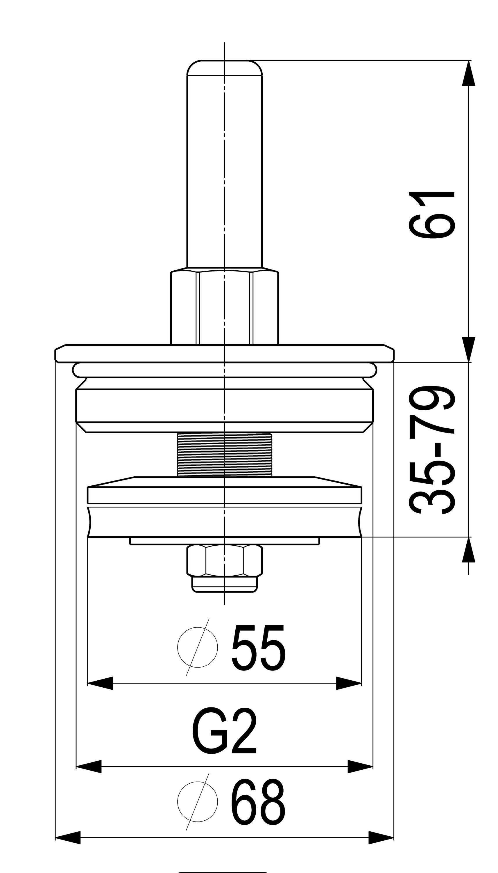 Schlösser Armaturen JS OBERTEIL F. RUECKSCHLAGVENTIL DN50,2",MESSING,EPDM 765895