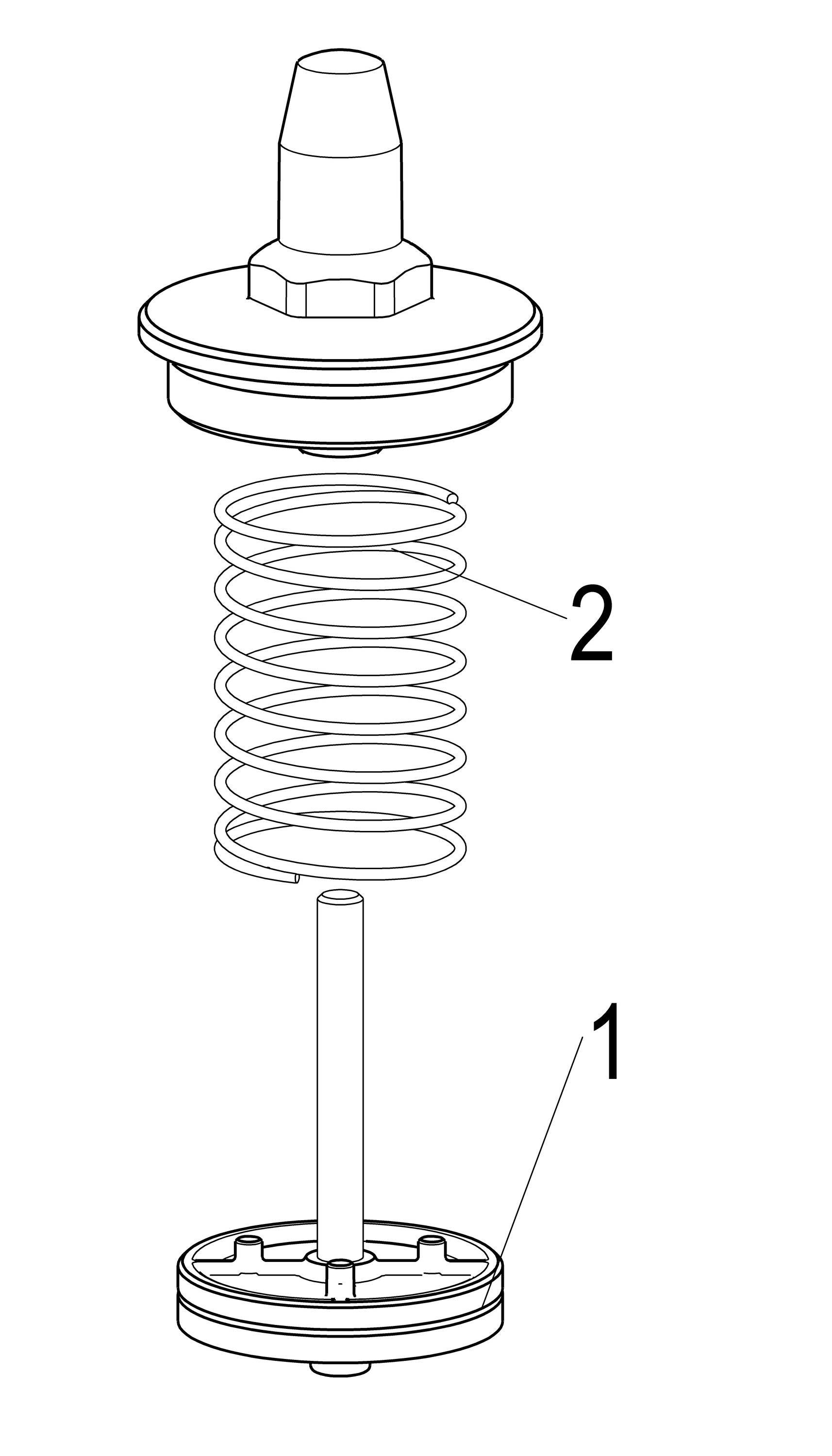 Schlösser Armaturen JS OBERTEIL F. RUECKSCHLAGVENTIL DN65,2 1/2",MESSING,EPDM 76