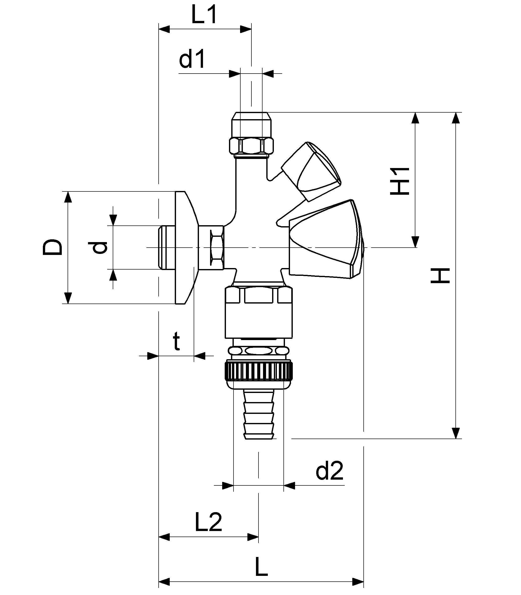 Schlösser Armaturen JS KOMBI-ECKVENTIL,SELBSTDICHTEND RB,SV,3-KT.GR.,1/2",POL.VE