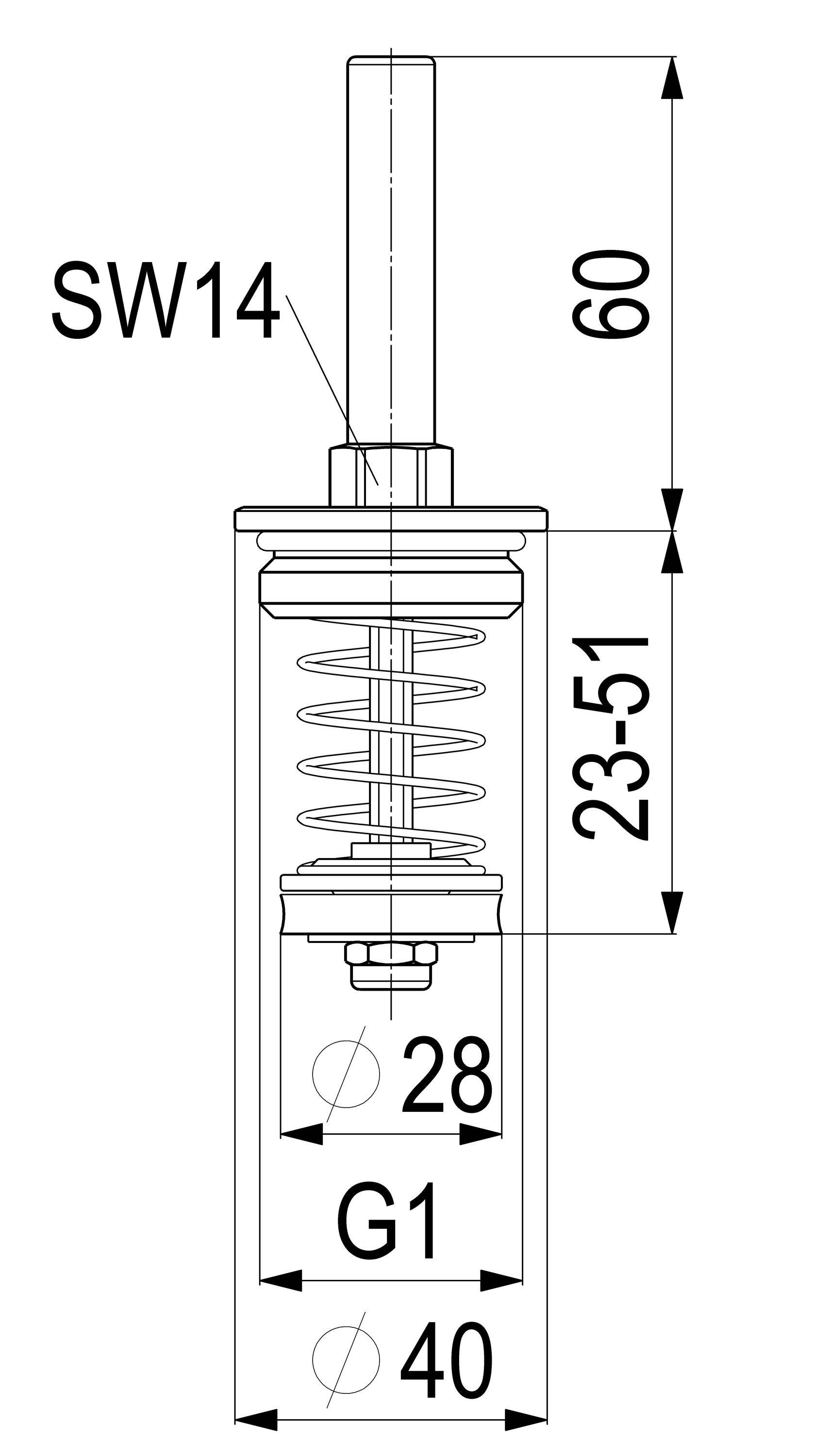 Schlösser Armaturen OBERTEIL RUECKFLUSSVERHINDERER DN25, 1", MESSING, DIN-DVGW