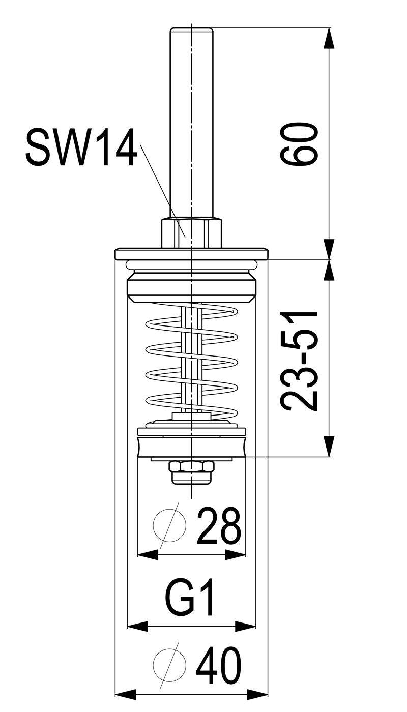 Schlösser Armaturen OBERTEIL RUECKFLUSSVERHINDERER DN25, 1", MESSING, DIN-DVGW