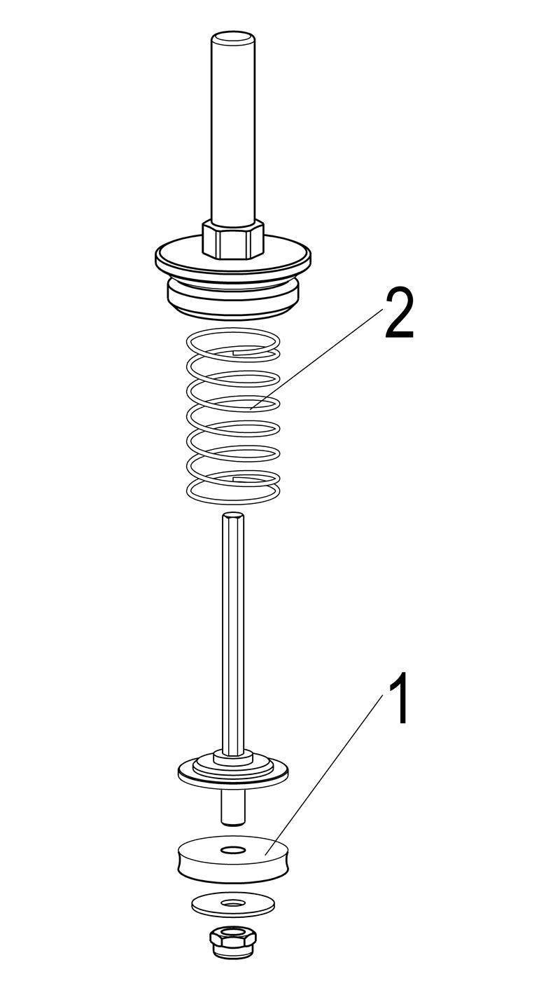 Schlösser Armaturen OBERTEIL RUECKFLUSSVERHINDERER DN25, 1", MESSING, DIN-DVGW