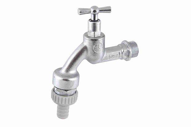 Schlösser Armaturen JS AUSLAUFVENTIL MIT RB,RV,SV KNEBEL-OT,1/2",MATT CHROM,DV