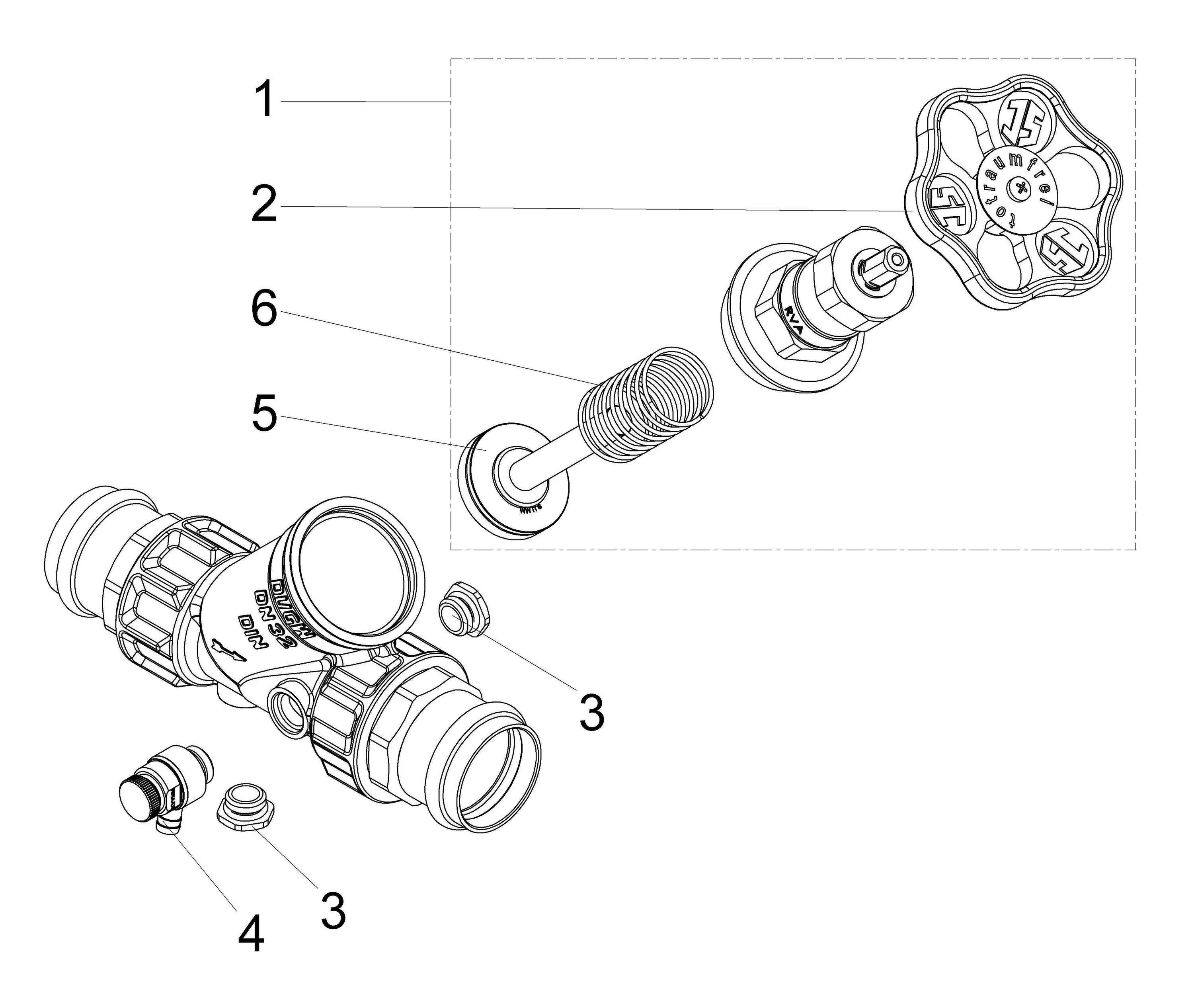 Schlösser Armaturen JS KFR-VENTIL, PRESSANSCHLUSS IG M.ENTL,N.ST.SP.,DN32,PRESS3