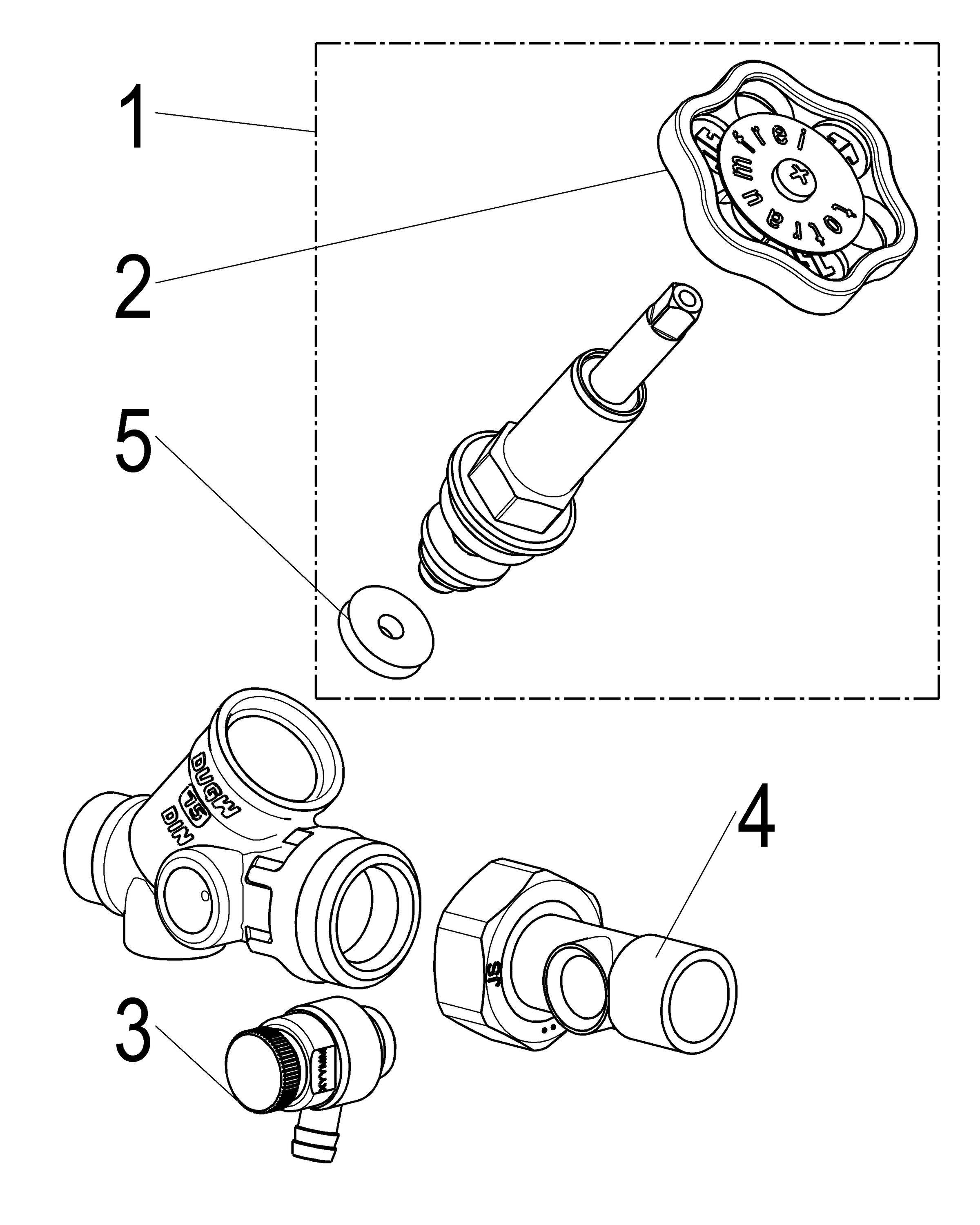 Schlösser Armaturen JS FREISTROMVENTIL, MIT ENTL. IN VSB AUSG.,ST.SP.,DN15,LOET1