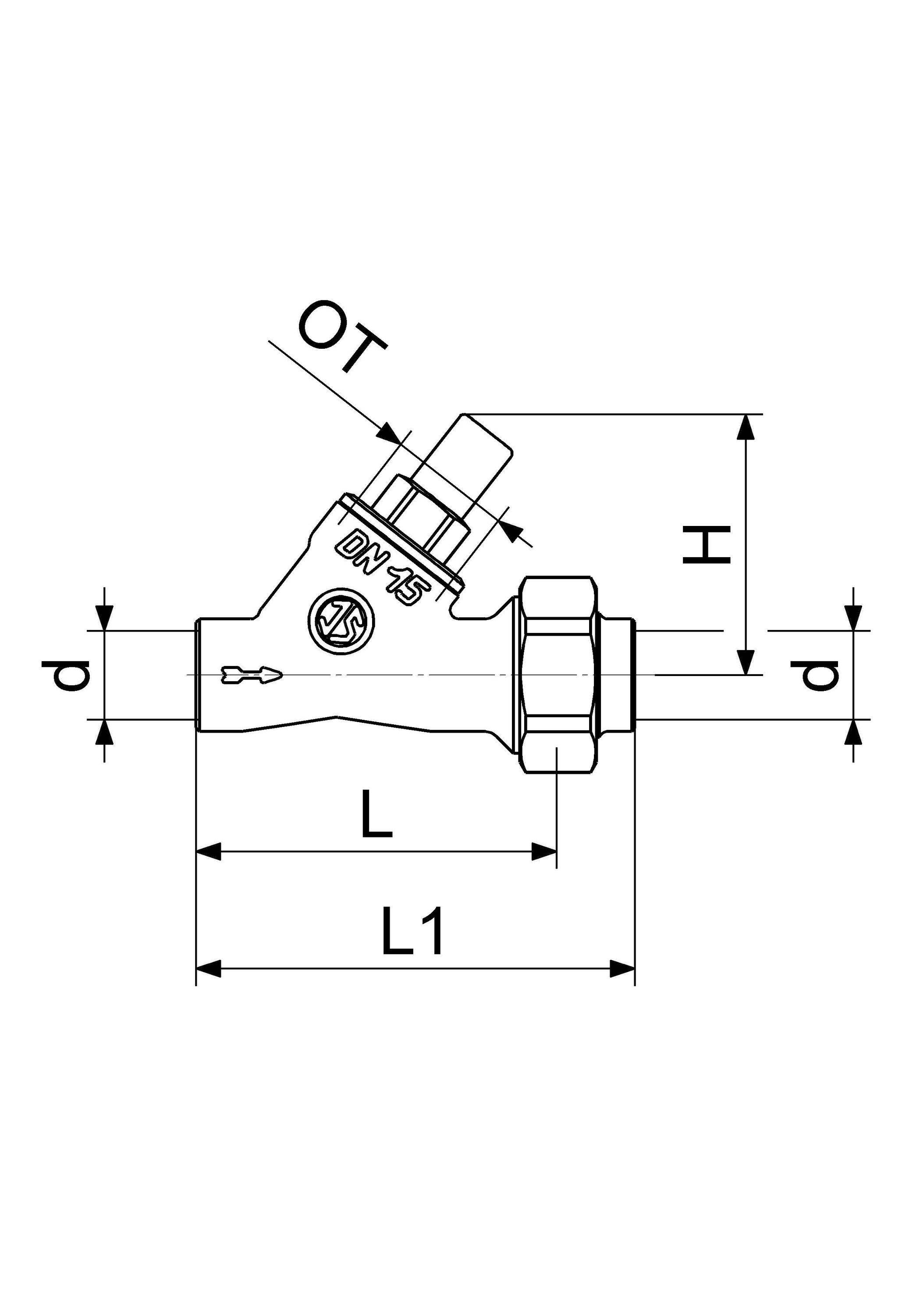 Schlösser Armaturen JS RUECKSCHLAGVENTIL, SCHRAEGSITZ AUSG.LOETVERSCHRAUB.,DN50,