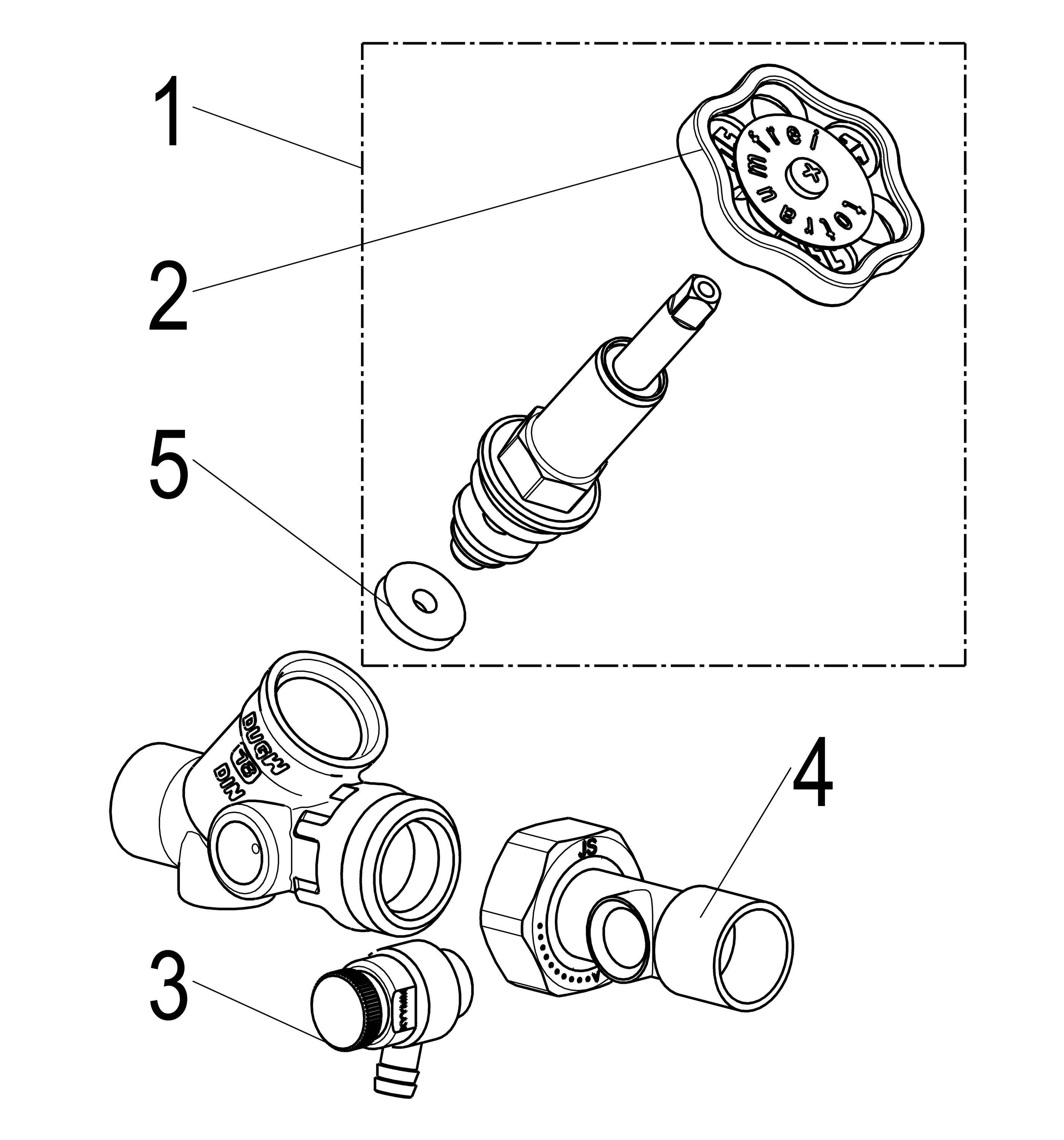 Schlösser Armaturen JS FREISTROMVENTIL, MIT ENTL. IN VSB AUSG.,ST.SP.,DN20,LOET1