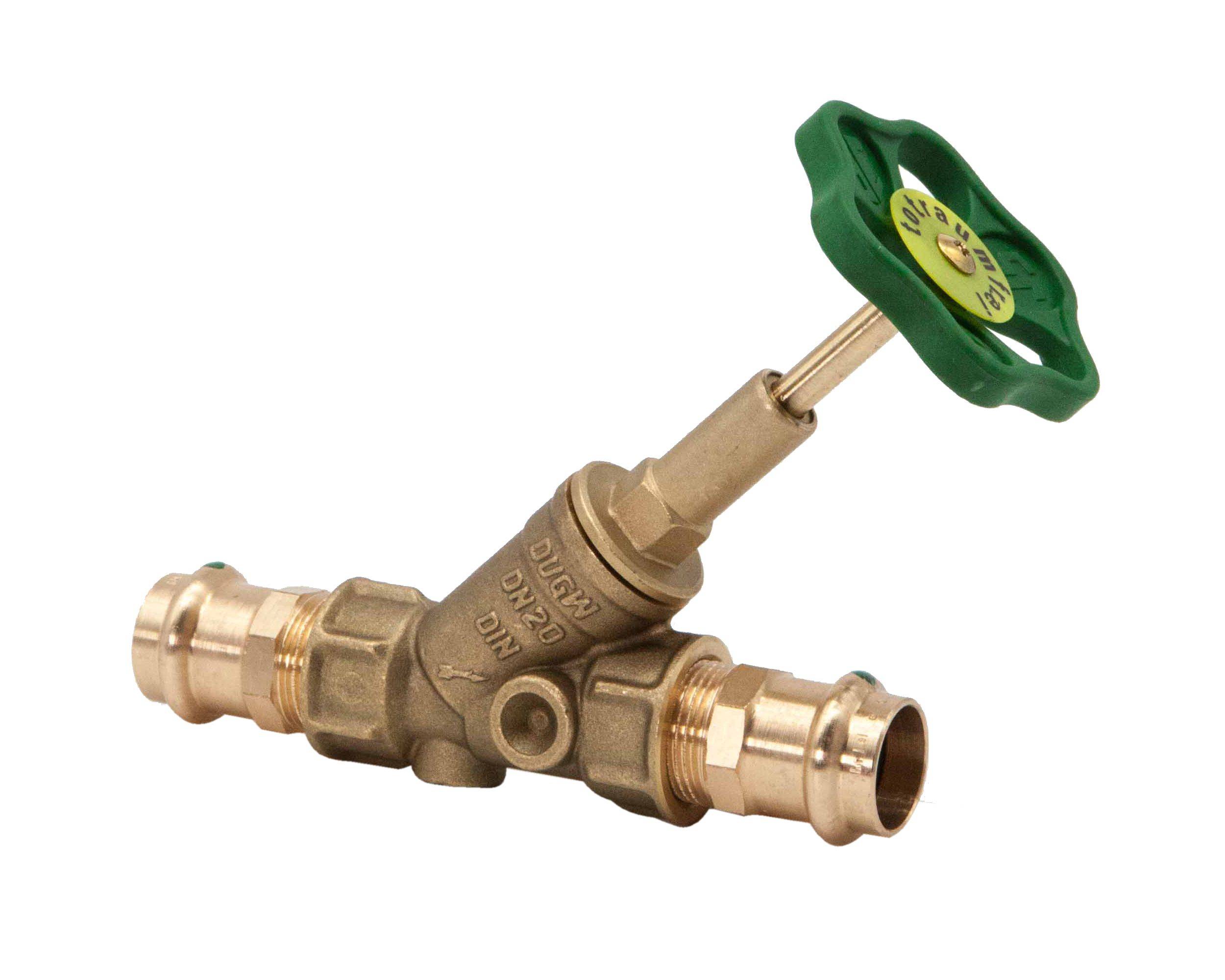 Schlösser Armaturen JS FREISTROMVENTIL,PRESSANSCHL.IG O.ENTL.,ST.SP.,DN20,PRESS