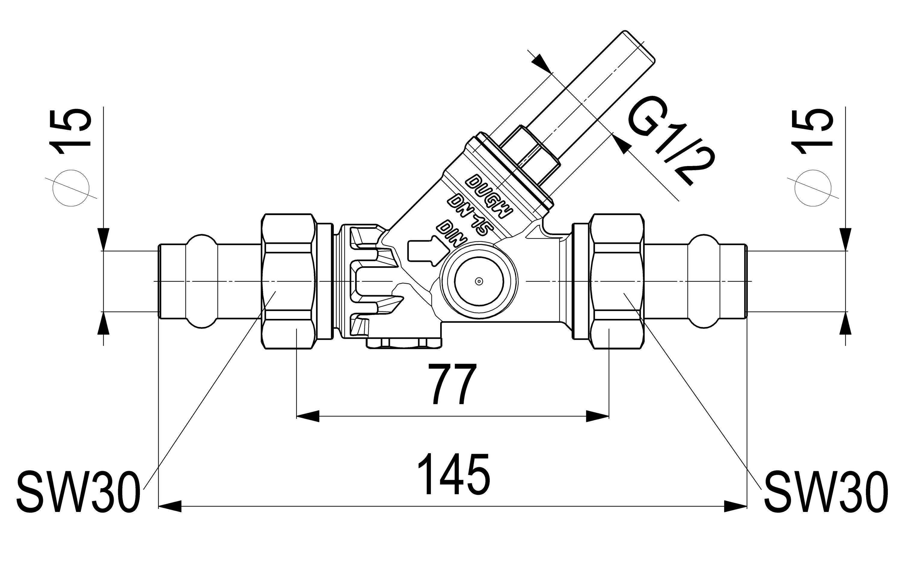 Schlösser Armaturen JS RUECKFLUSSVERHINDERER, O.ENTL. PRESS AG MULTI,DN15,PRESS