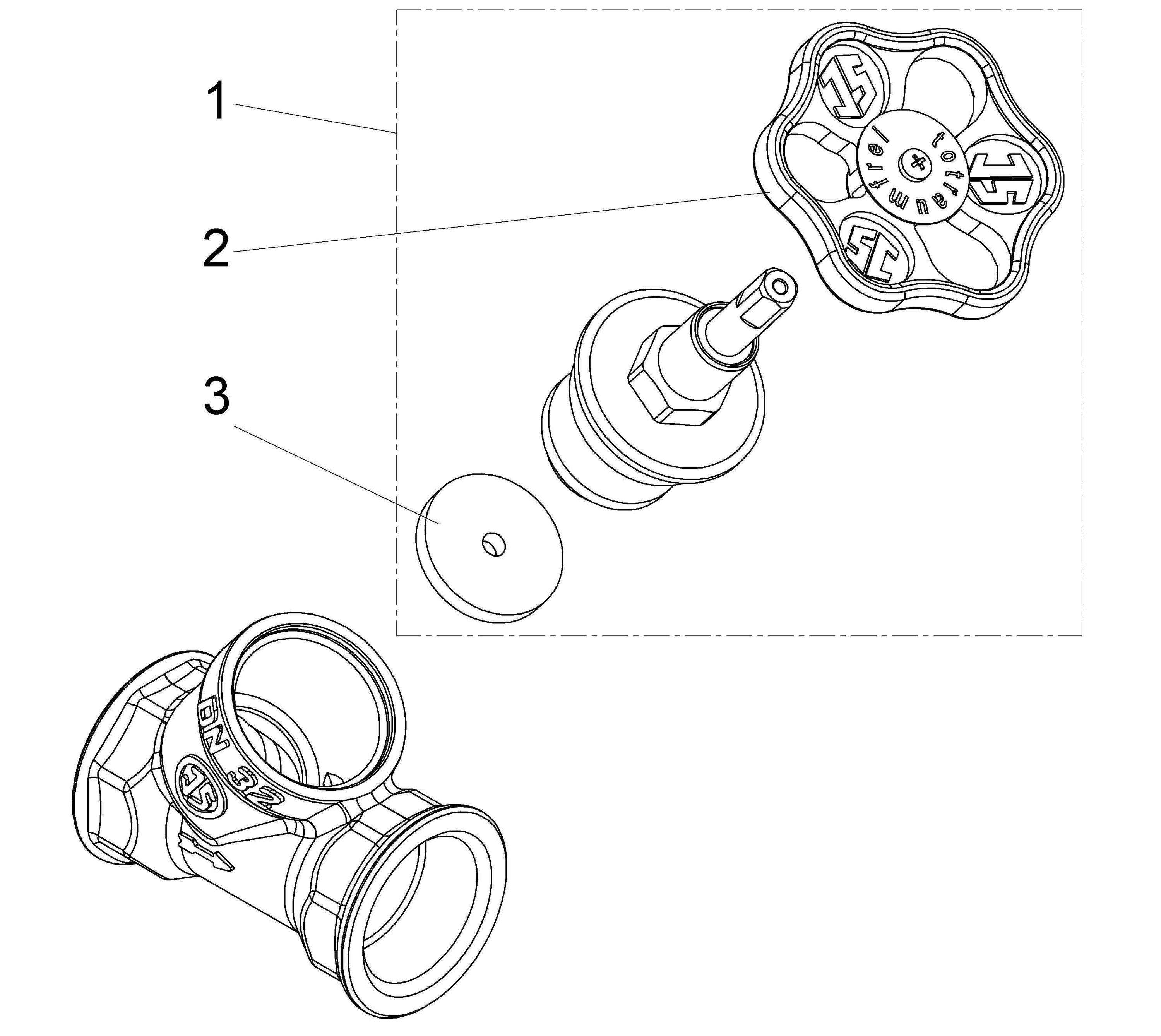 Schlösser Armaturen JS SCHRAEGSITZVENTIL,O.ENTLEERUNG STEIGENDE SPINDEL,DN32,IG