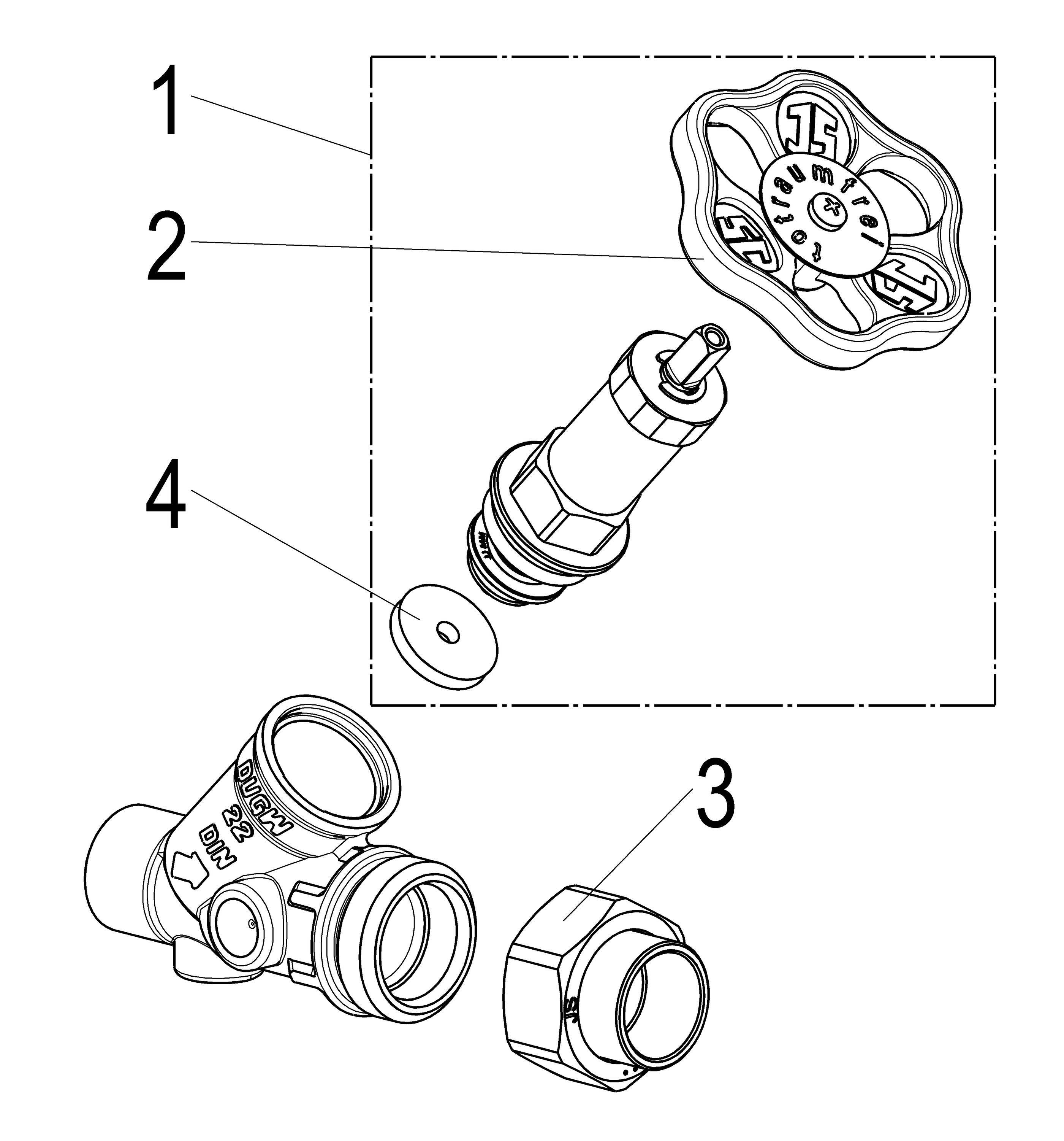 Schlösser Armaturen JS FREISTROMVENTIL,O.ENTLEERUNG AG.LOETV,N.ST.SP,DN20,LOET2