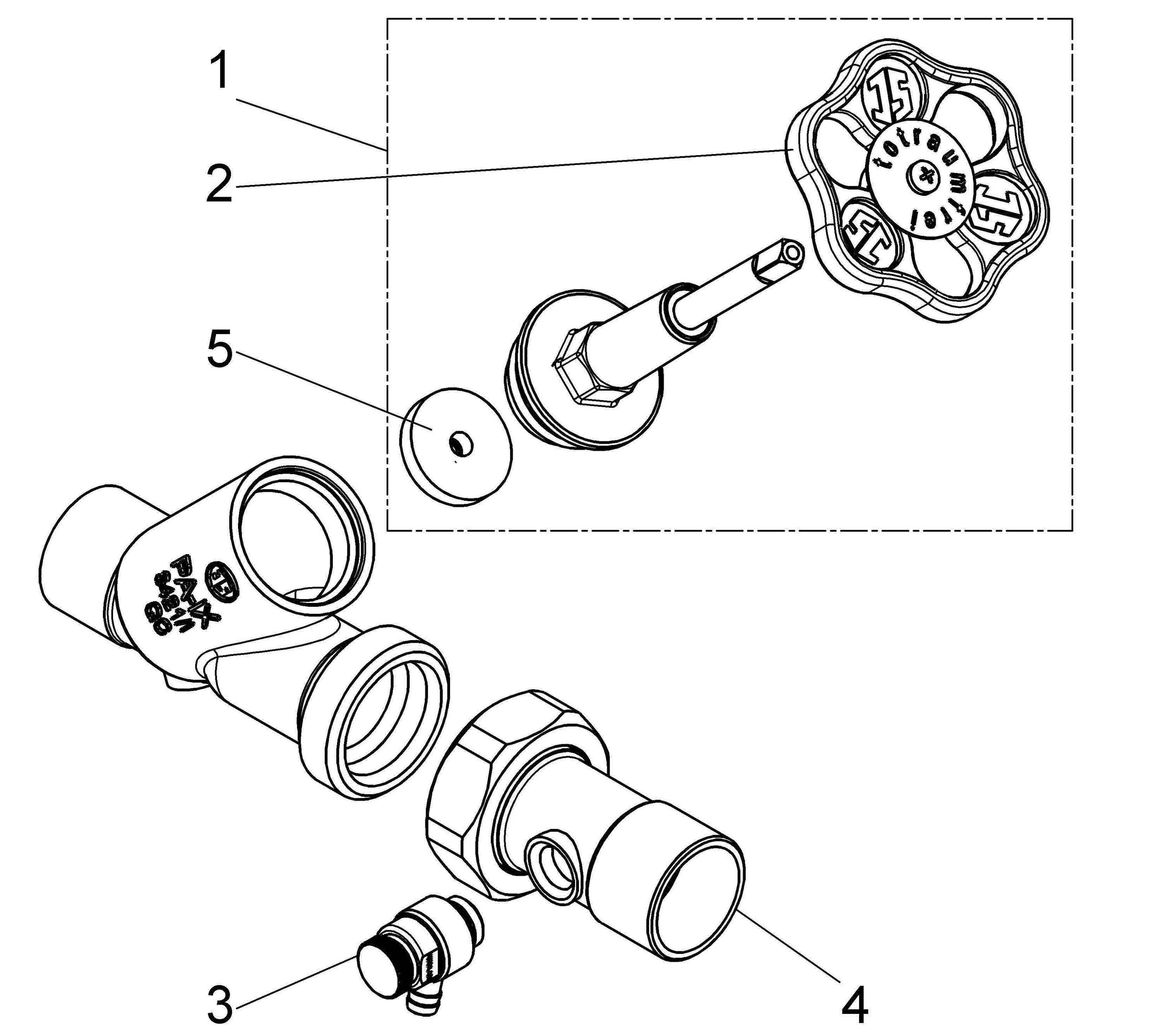 Schlösser Armaturen JS FREISTROMVENTIL, MIT ENTL. IN VSB AUSG.,ST.SP.,DN32,LOET3