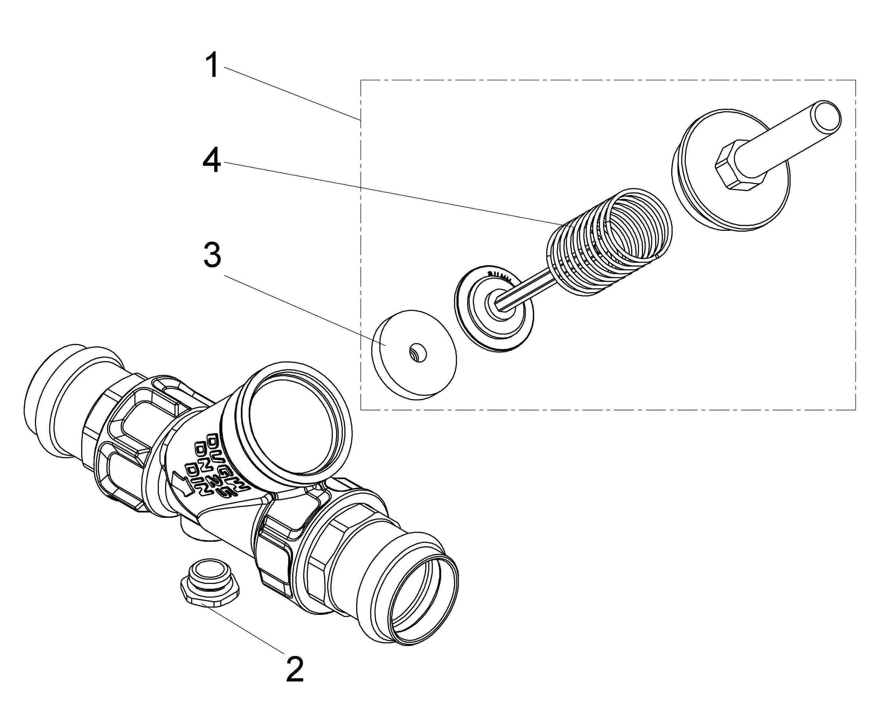 Schlösser Armaturen JS RUECKFLUSSVERHINDERER, O.ENTL. PRESSANSCHL.IG,DN25,PRESS2