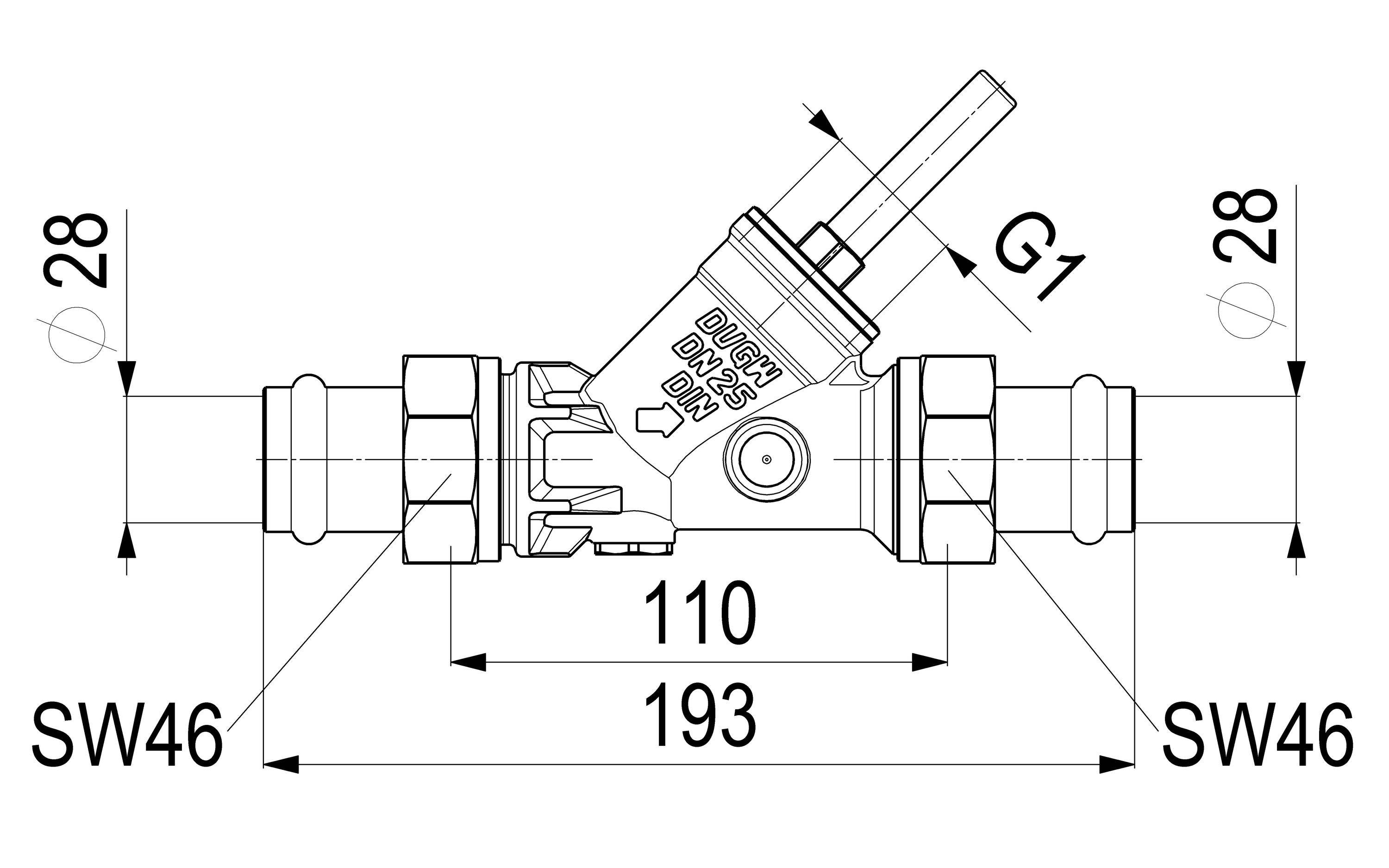 Schlösser Armaturen JS RUECKFLUSSVERHINDERER, O.ENTL. PRESS AG MULTI,DN25,PRESS