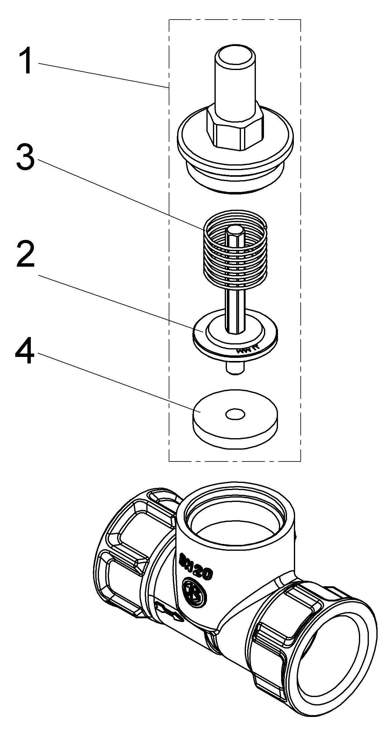 Schlösser Armaturen JS RUECKSCHLAGVENTIL, GERADSITZ MUFFENANSCHLUSS,DN20,G 3/4"