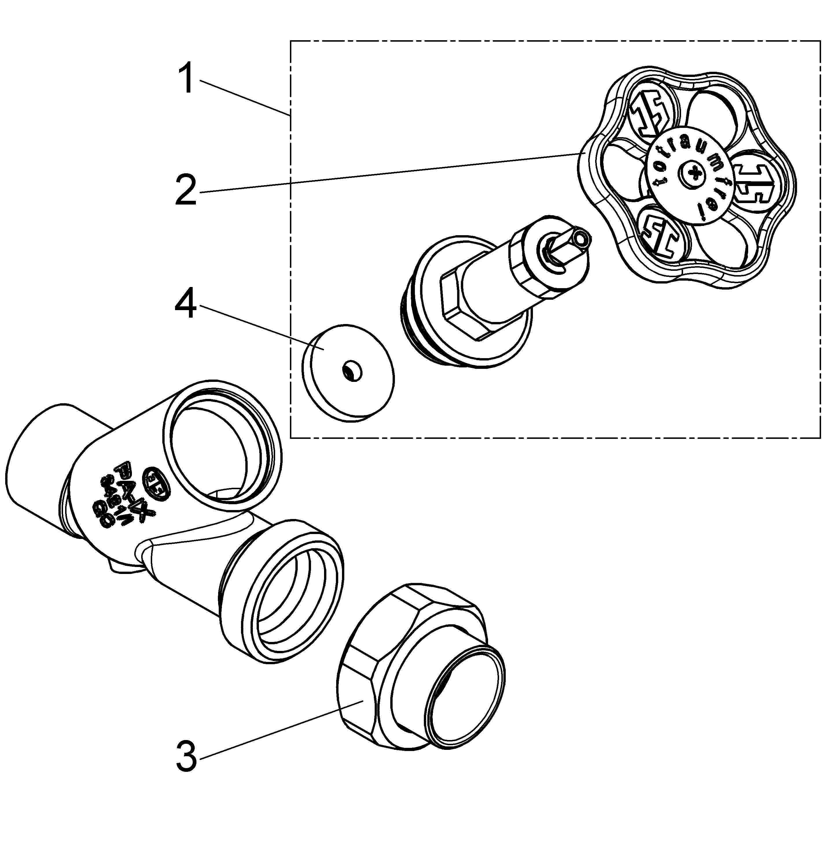 Schlösser Armaturen JS FREISTROMVENTIL,O.ENTLEERUNG AG.LOETV,N.ST.SP,DN40,LOET4