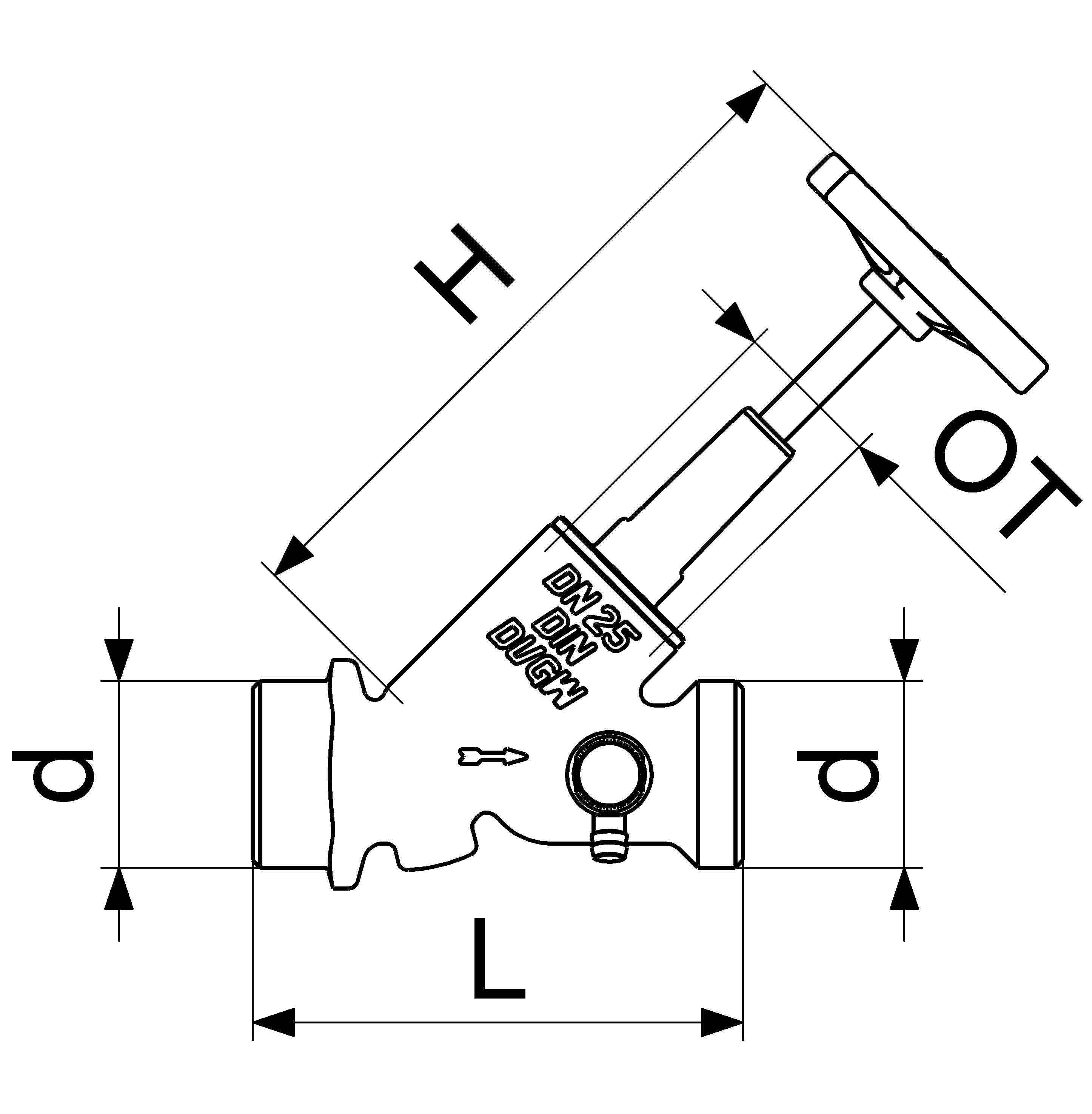 Schlösser Armaturen JS FREISTROMVENTIL, AUSSENG.MULTI M.ENTL.,ST.SP.,DN40,AG1 3/