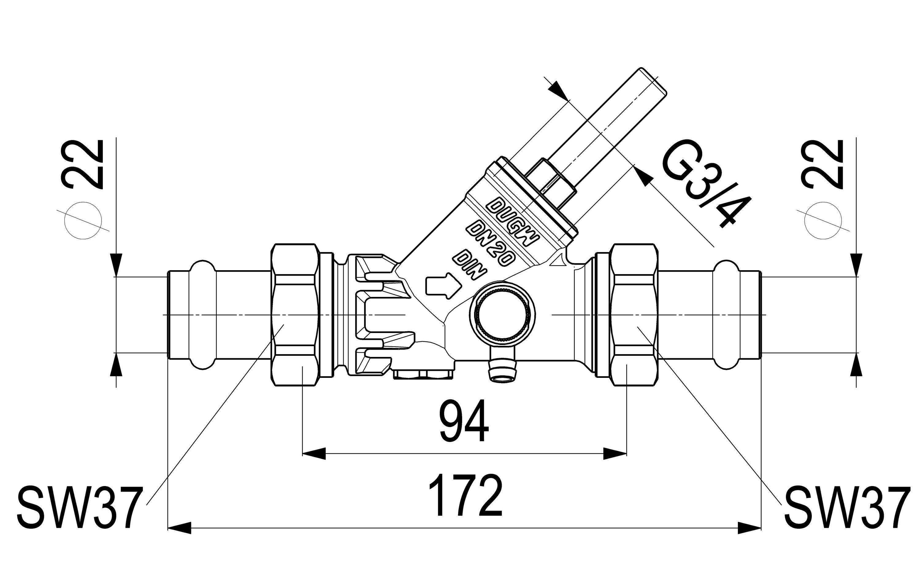 Schlösser Armaturen JS RUECKFLUSSVERHINDERER, M.ENTL. PRESS AG MULTI,DN20,PRESS