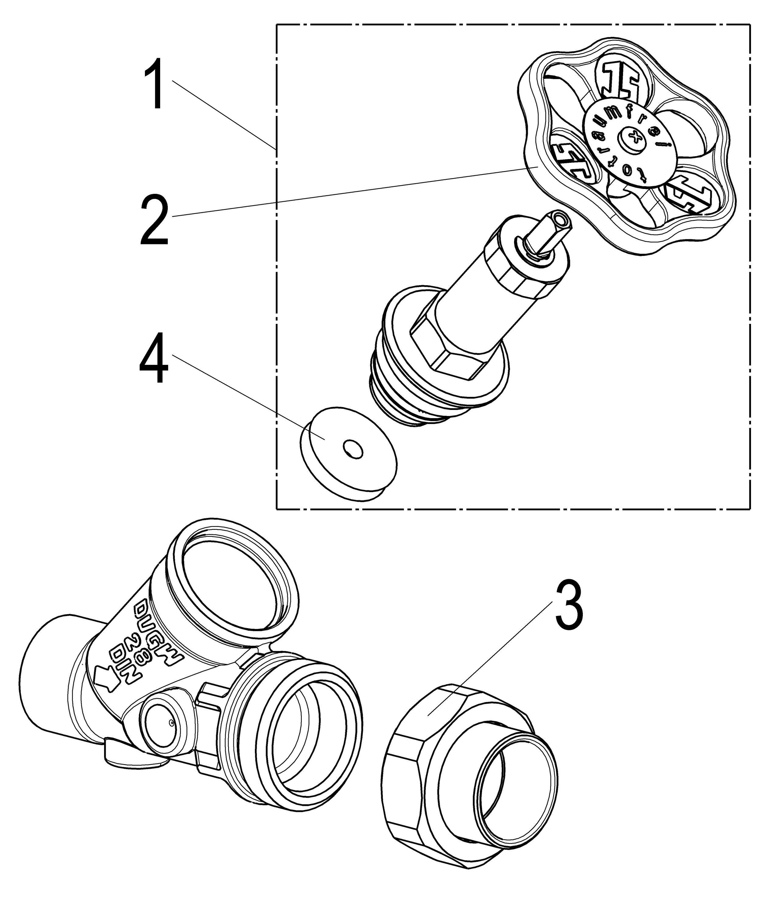 Schlösser Armaturen JS FREISTROMVENTIL,O.ENTLEERUNG AG.LOETV,N.ST.SP,DN25,LOET2