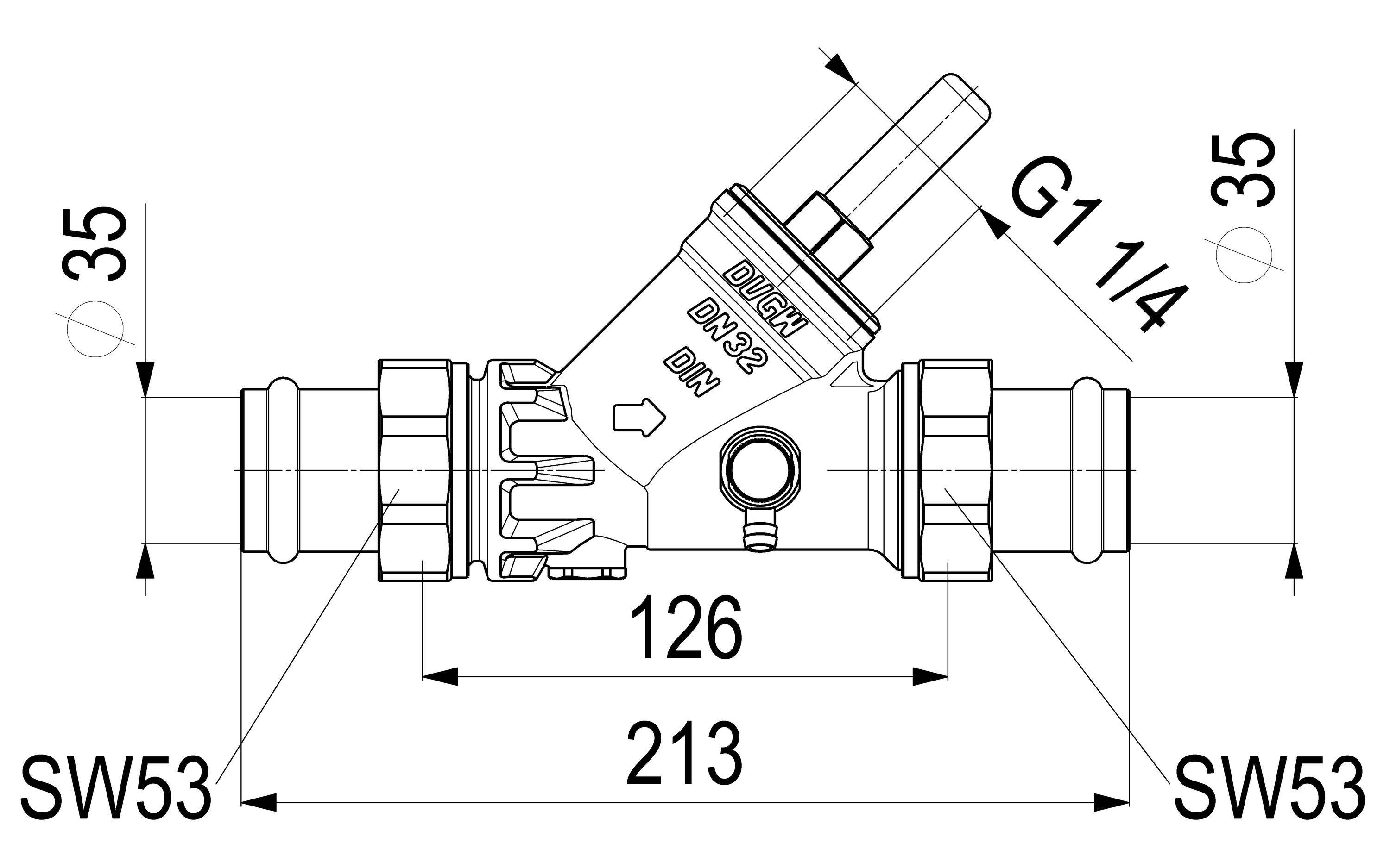 Schlösser Armaturen JS RUECKFLUSSVERHINDERER, M.ENTL. PRESS AG MULTI,DN32,PRESS