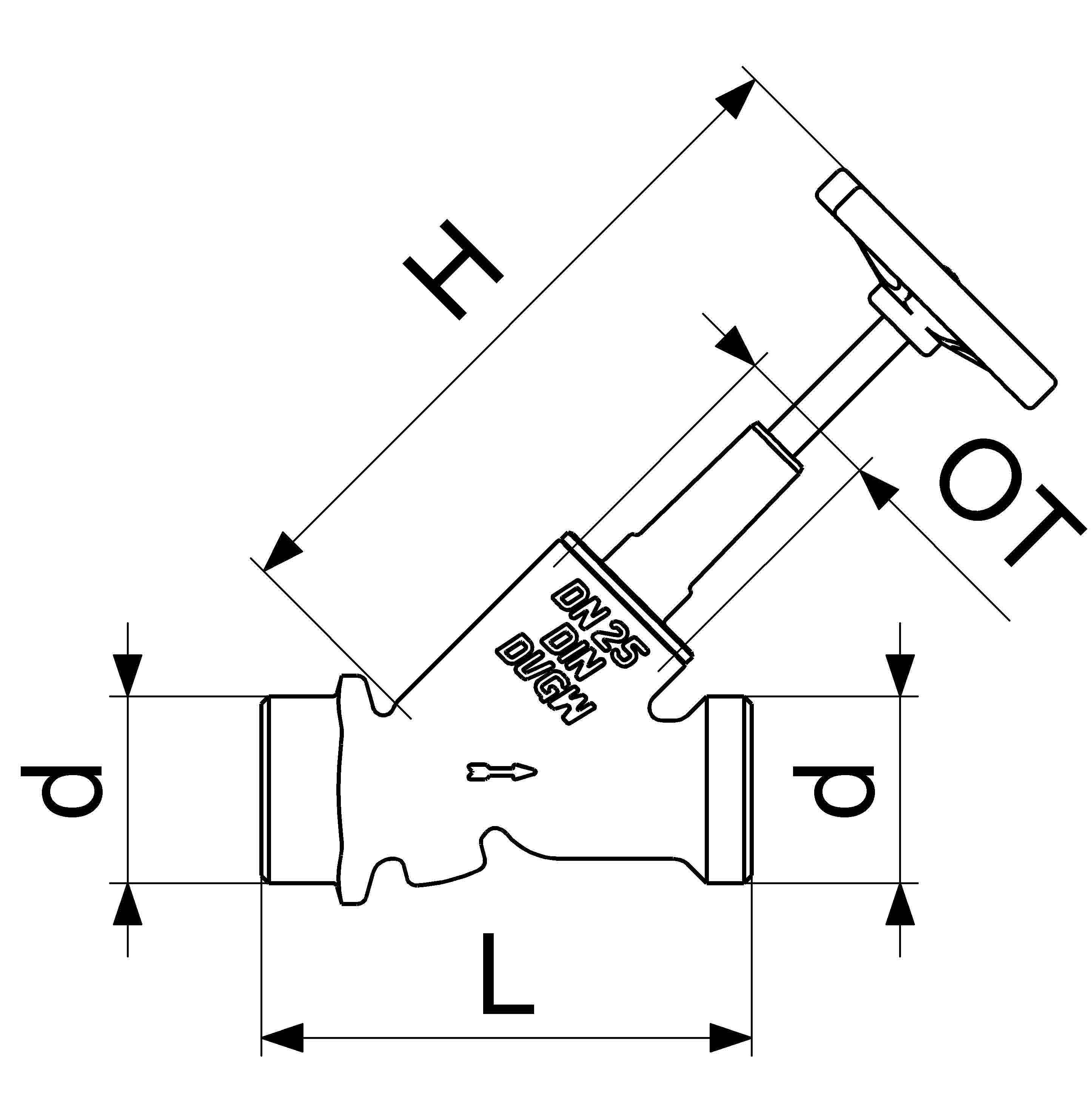 Schlösser Armaturen JS FREISTROMVENTIL, AUSSENG.MULTI O.ENTL.,ST.SP.,DN40,AG1 3/