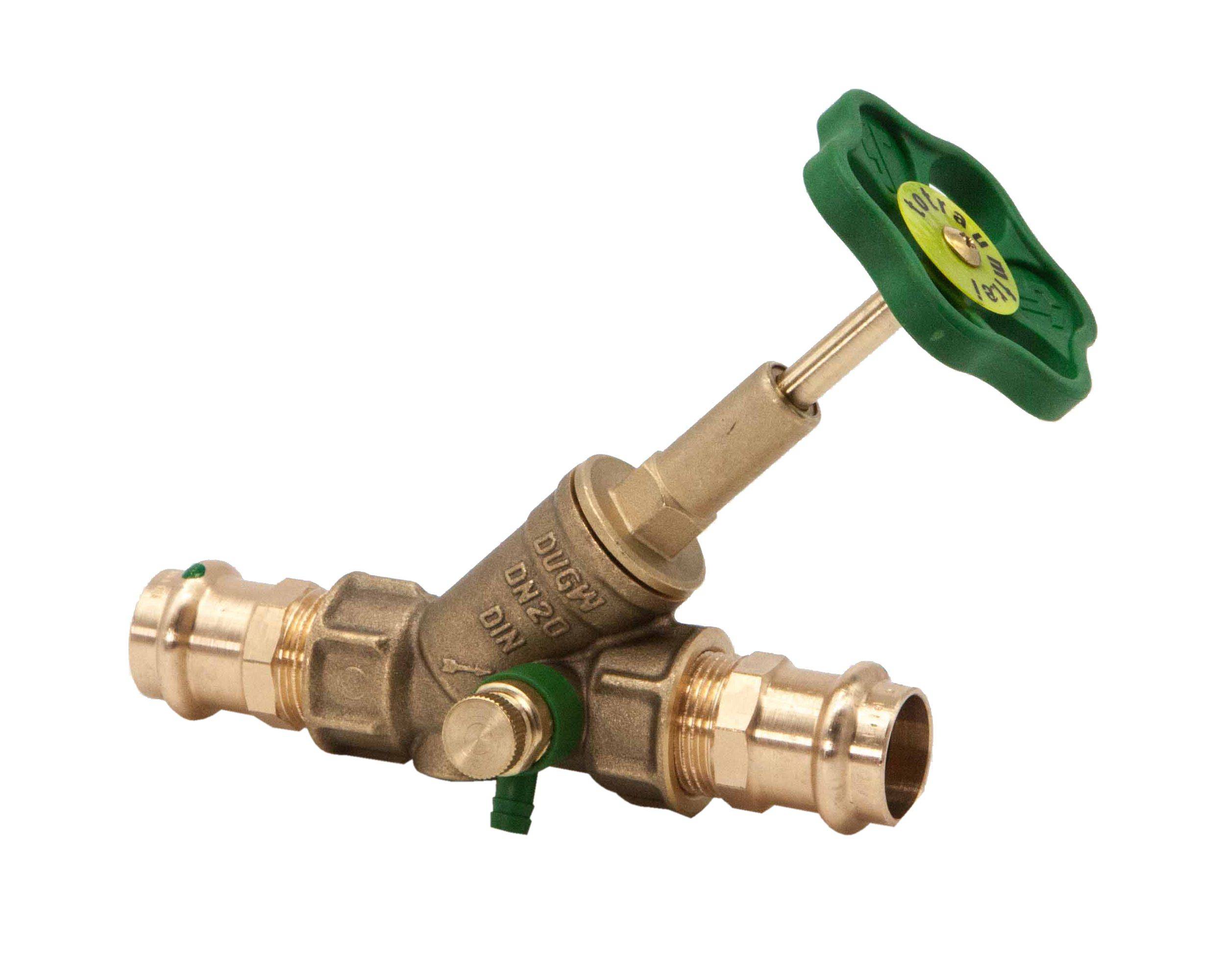 Schlösser Armaturen JS FREISTROMVENTIL,PRESSANSCHL.IG M.ENTL.,ST.SP.,DN20,PRESS