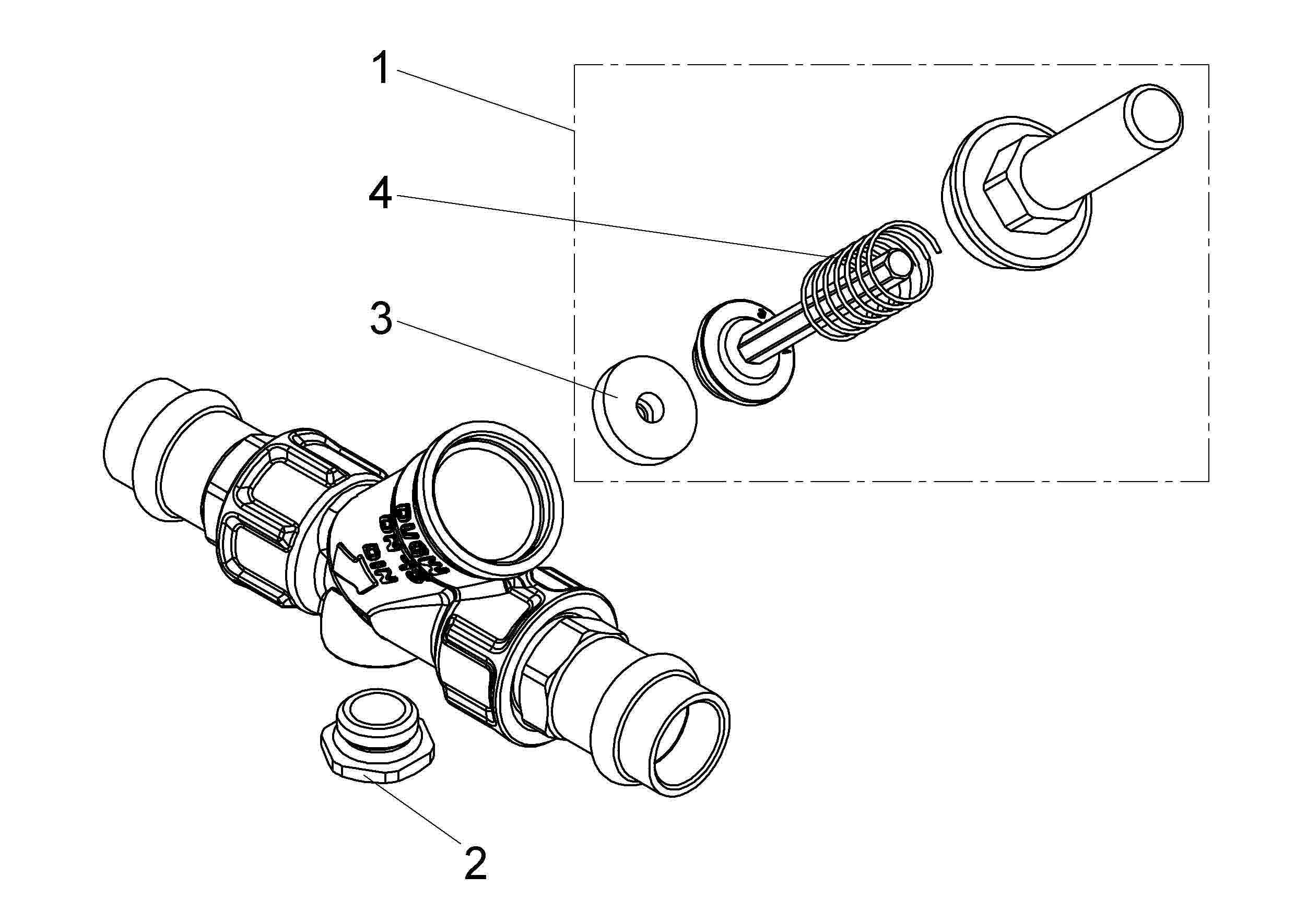 Schlösser Armaturen JS RUECKFLUSSVERHINDERER, O.ENTL. PRESSANSCHL.IG,DN15,PRESS1