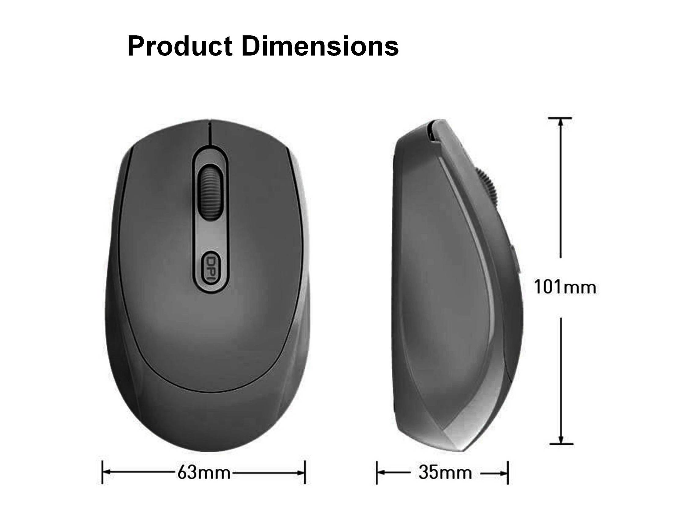 Equip Kompaktmaus Wireless Dual Mode 4Btn L+R schwarz Eingabe / Ausgabe Mäuse & Tastaturen
