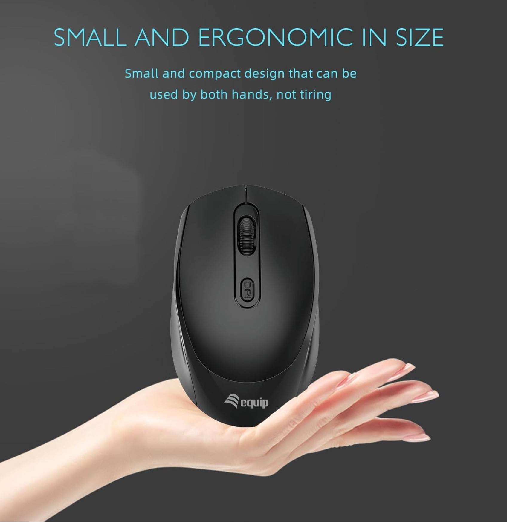 Equip Kompaktmaus Wireless Dual Mode 4Btn L+R schwarz Eingabe / Ausgabe Mäuse & Tastaturen
