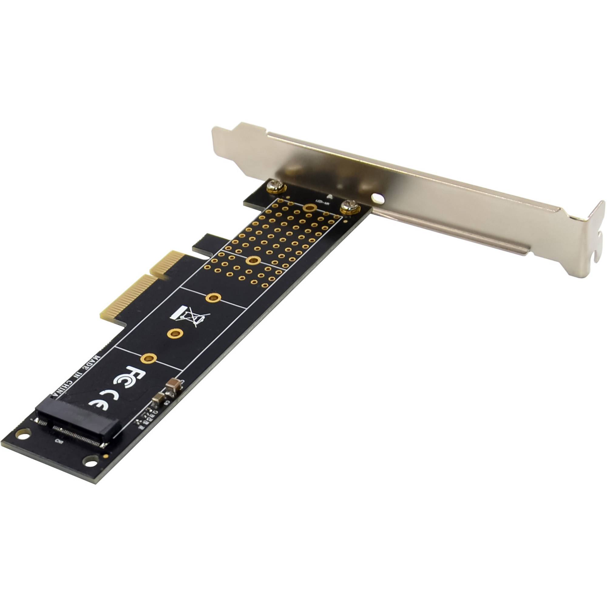 InLine Schnittstellenkarte PCIe x4 zu M.2 NVMe Key M 22110 Low-Profile Flexible SSD-Kompatibilit?t: Unterst?tzt