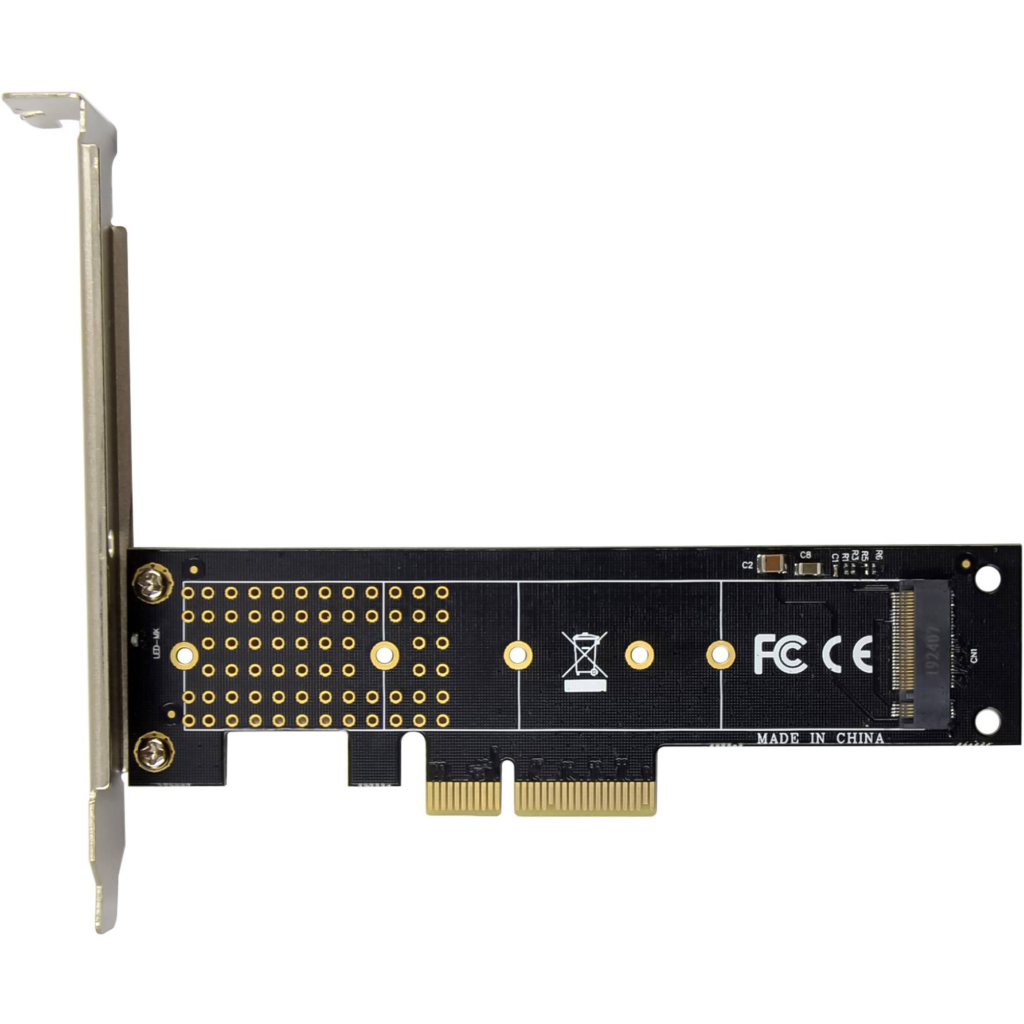 InLine Schnittstellenkarte PCIe x4 zu M.2 NVMe Key M 22110 Low-Profile Flexible SSD-Kompatibilit?t: Unterst?tzt