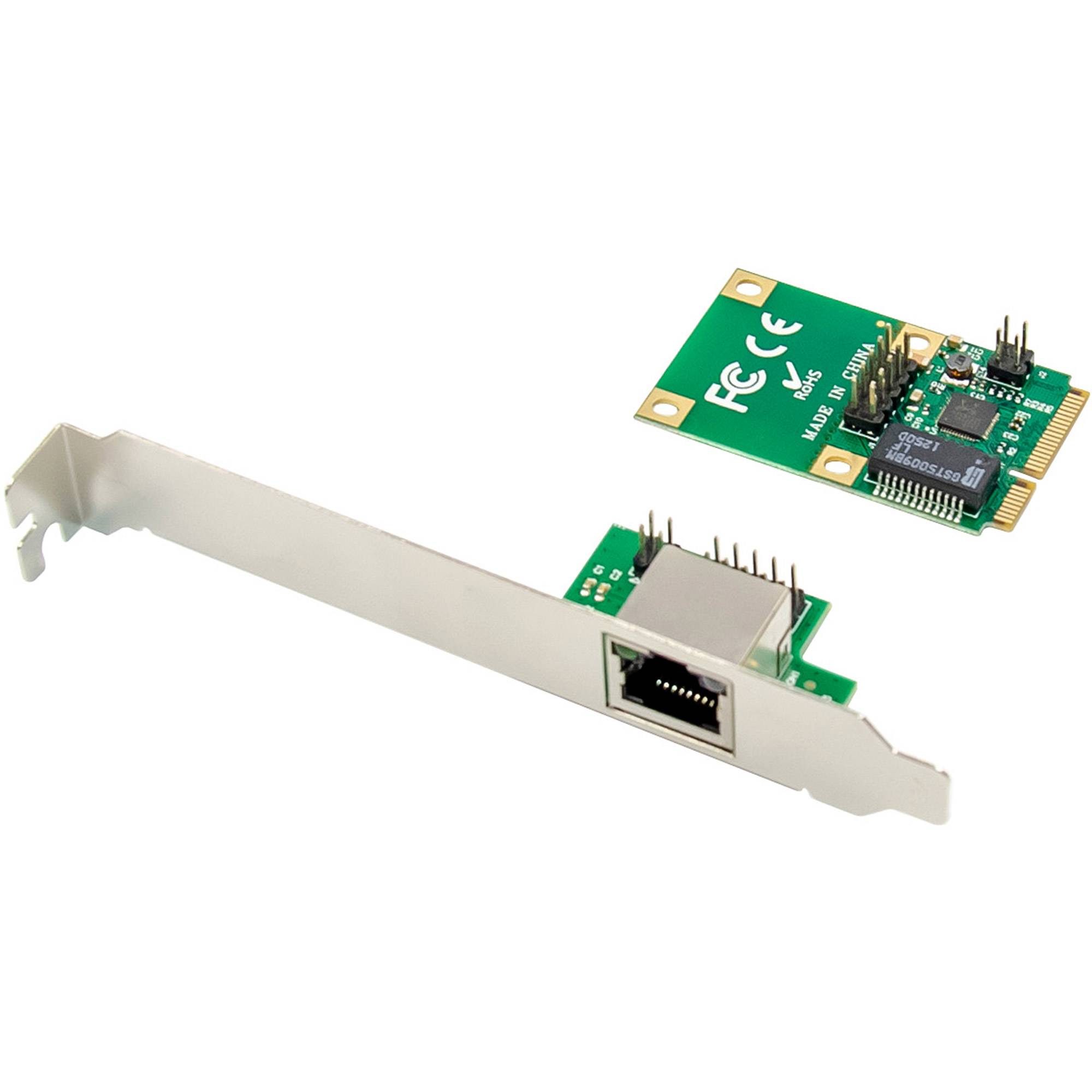 InLine® Mini-PCIe Gigabit Netzwerkkarte, 1x RJ45, Half-Size, inkl. RJ45-Modul
